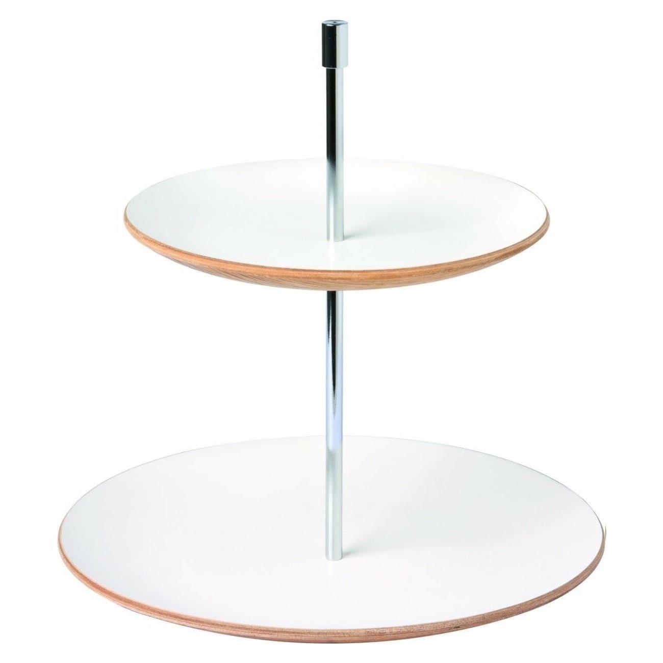 2 Etagen Holz Kuchen Ständer Nachmittagstee Cupcake Backen Geschirr