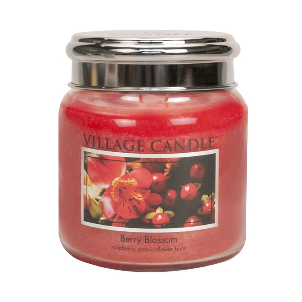 Village Candle Berry Blossom Scented Premium Jar Candles Home Fragrance Gift