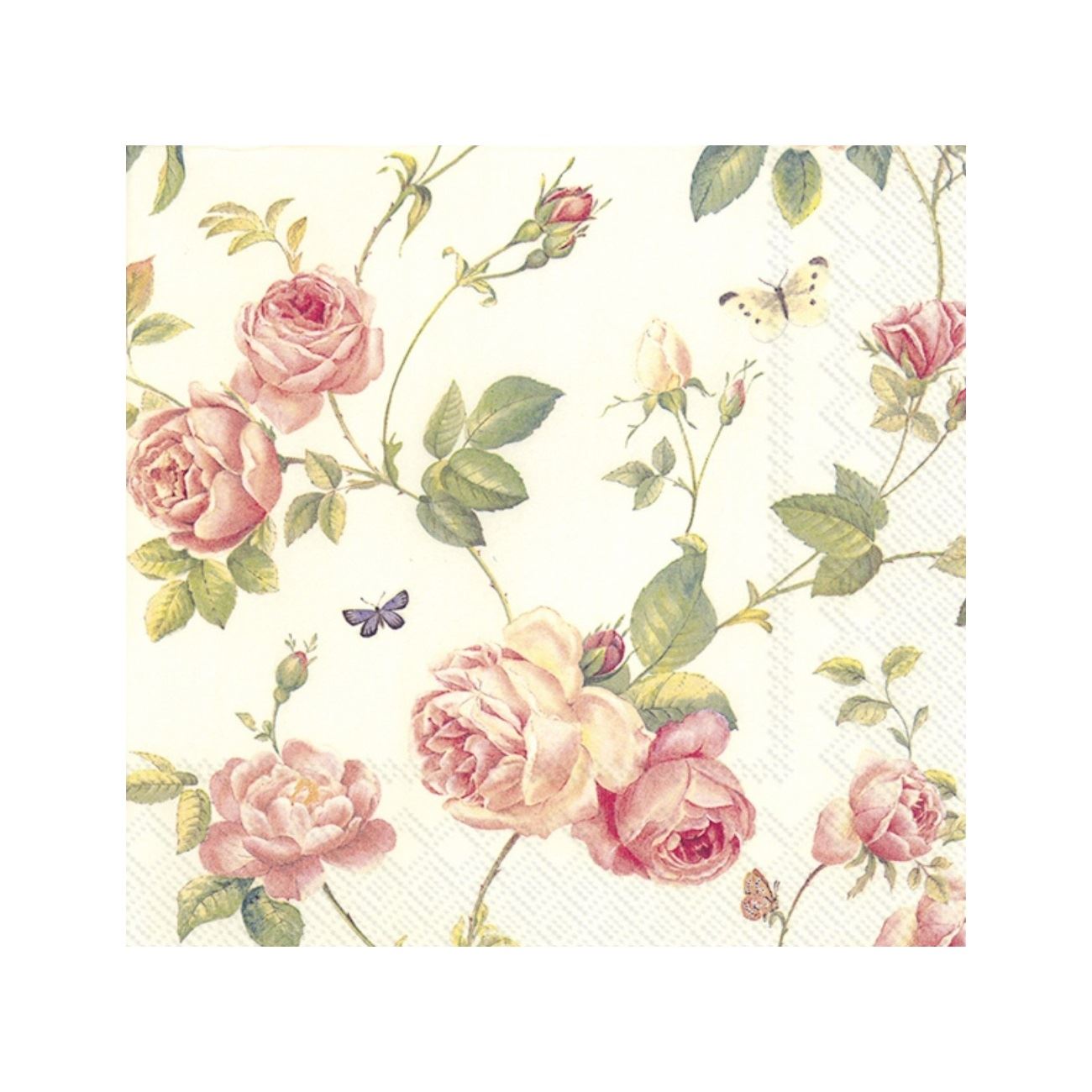 Paper Napkins Disposable Serviettes 3ply Tableware Party Floral Rambling Rose - Picture 6 of 11