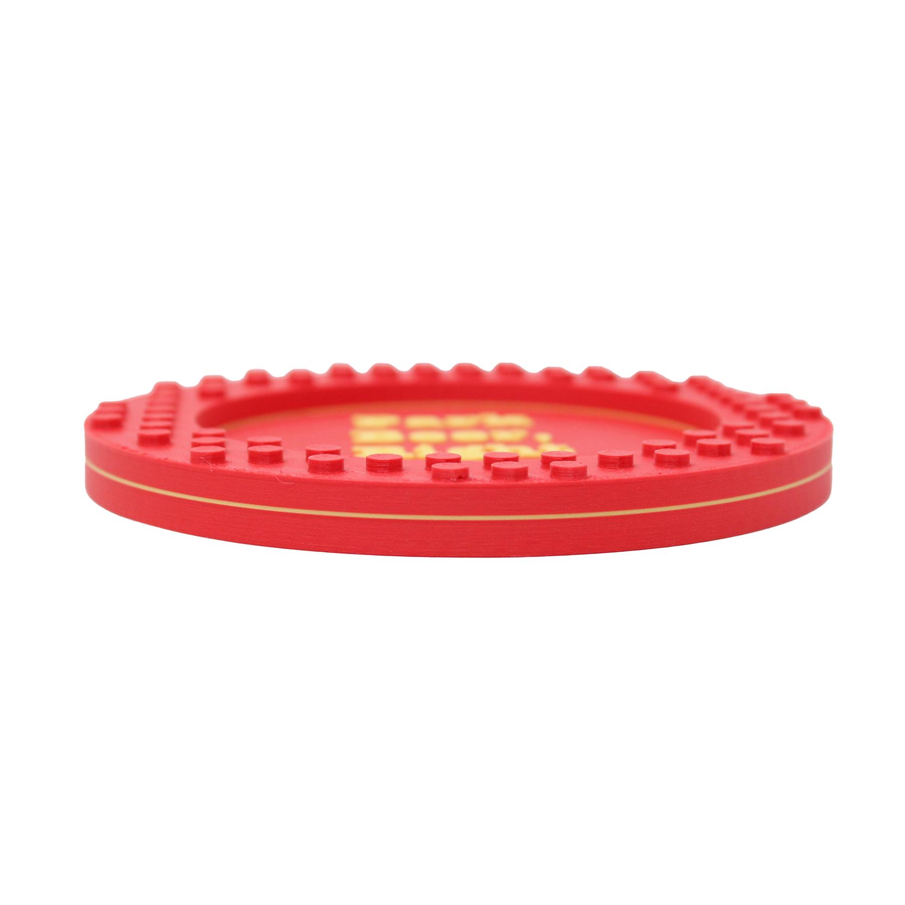Building Block Drink Coaster Brick Colourful Funny Circle Plastic Coasters - Picture 14 of 14