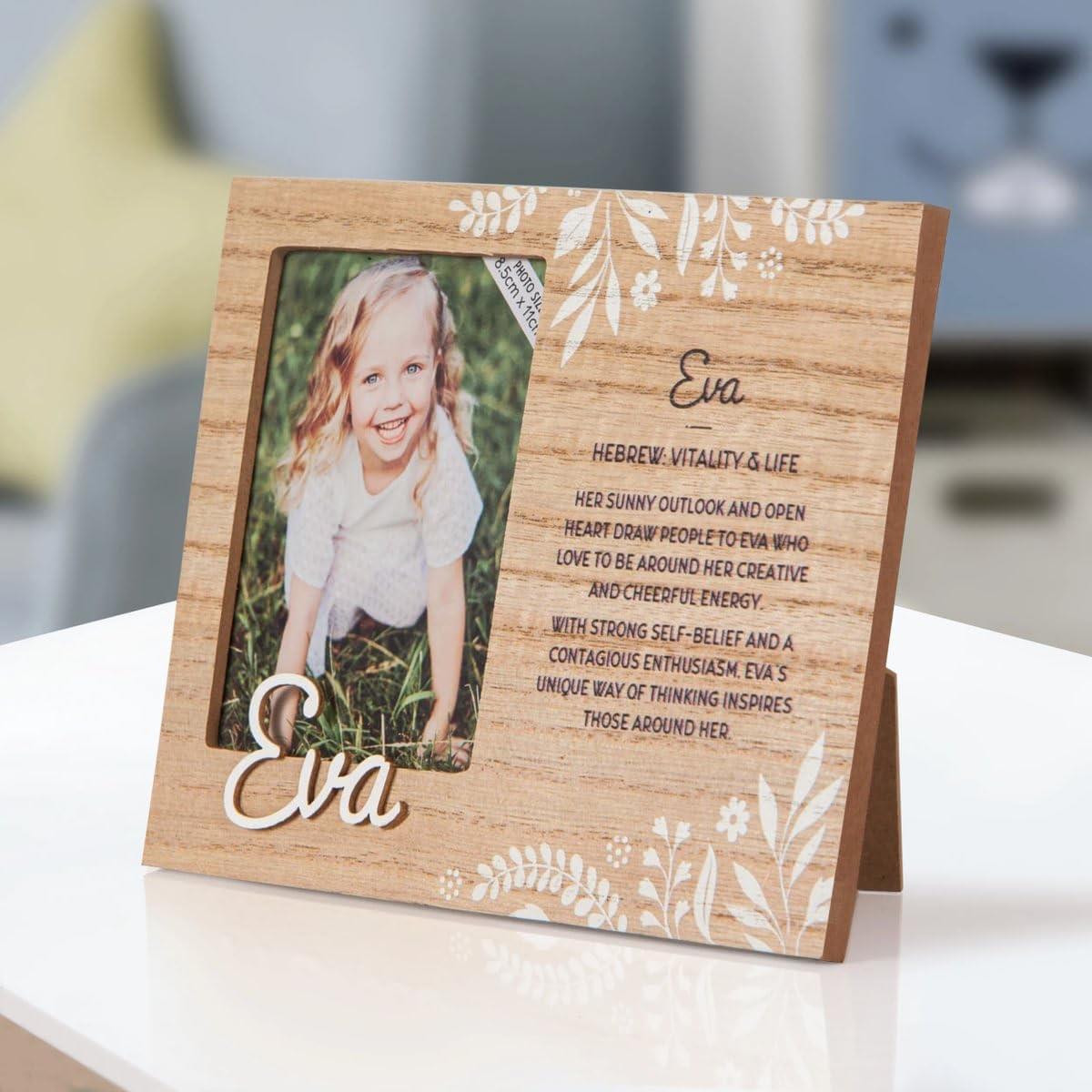 Wooden Picture Frame Personalised Kids Unique Gift Rustic Poems Girls Names A-Z - Picture 36 of 97