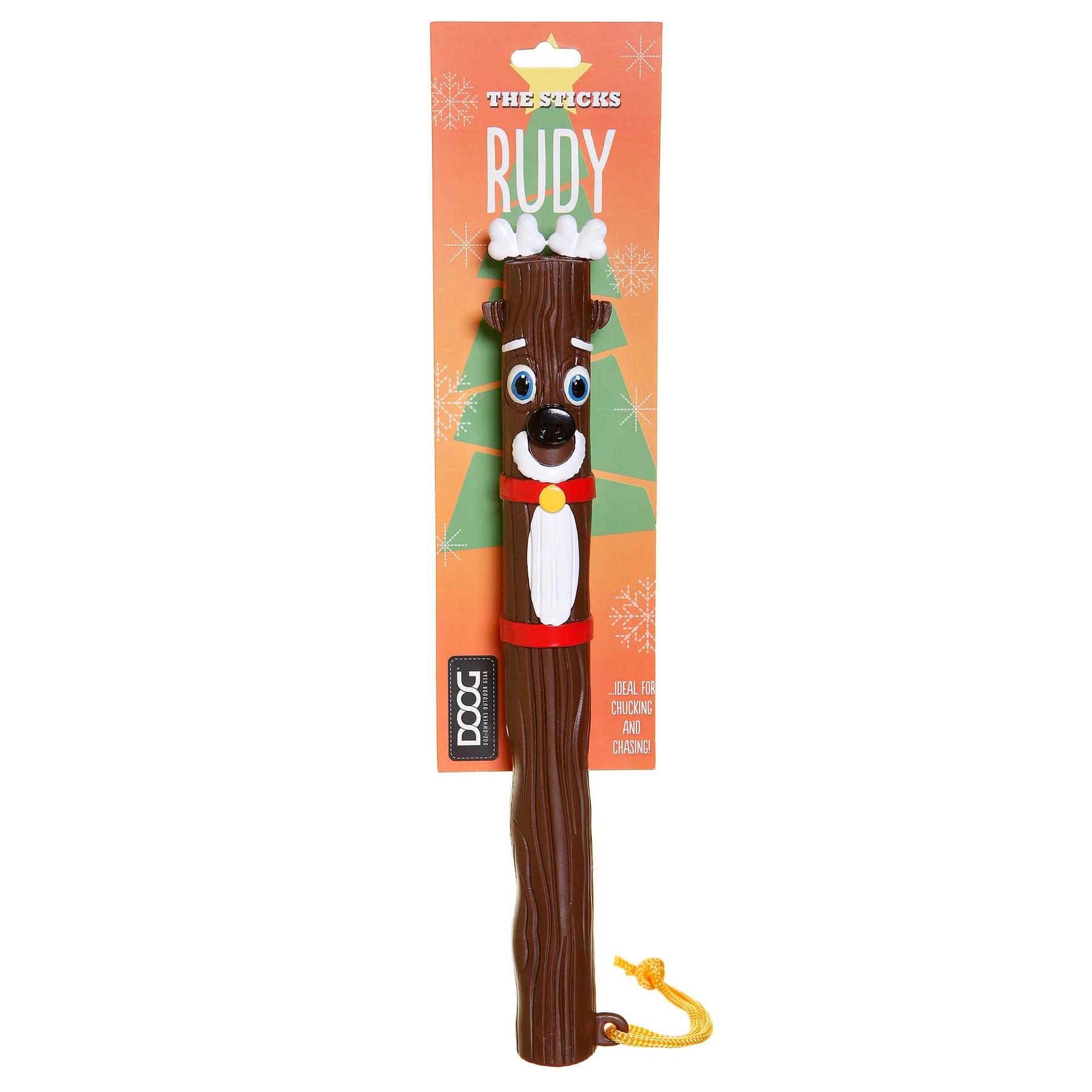 Christmas Dog Throwing Stick Toy Fetch Chase Floats Interactive Handle Rubber