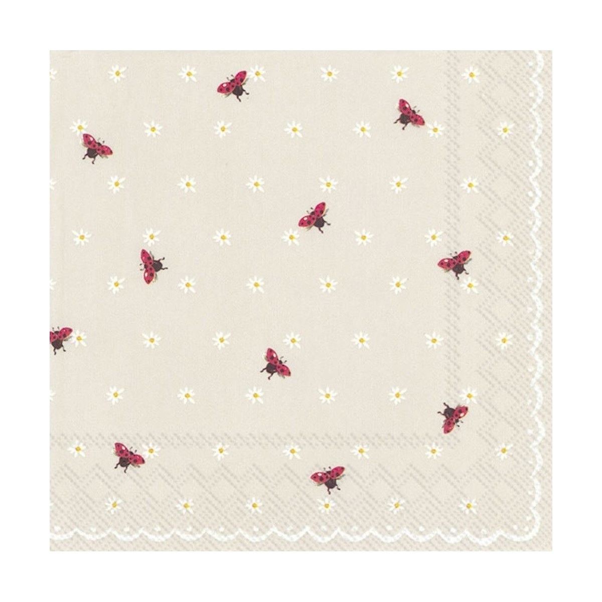 Little Ladybirds & Daisies Paper Napkins Lunch BBQ Party Disposable Serviettes