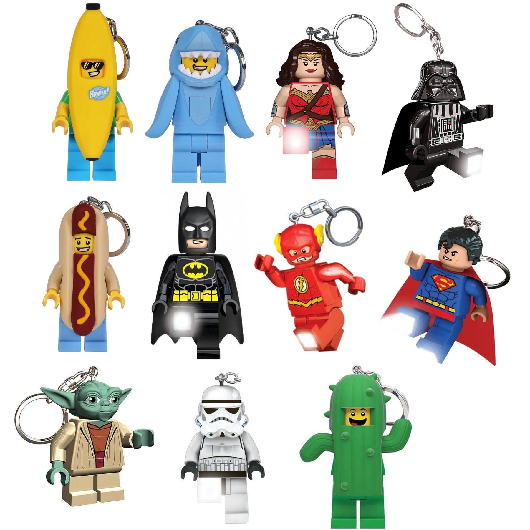 Lego Figure Keychain LED Light Keyring Torch Mini Figure Star Wars