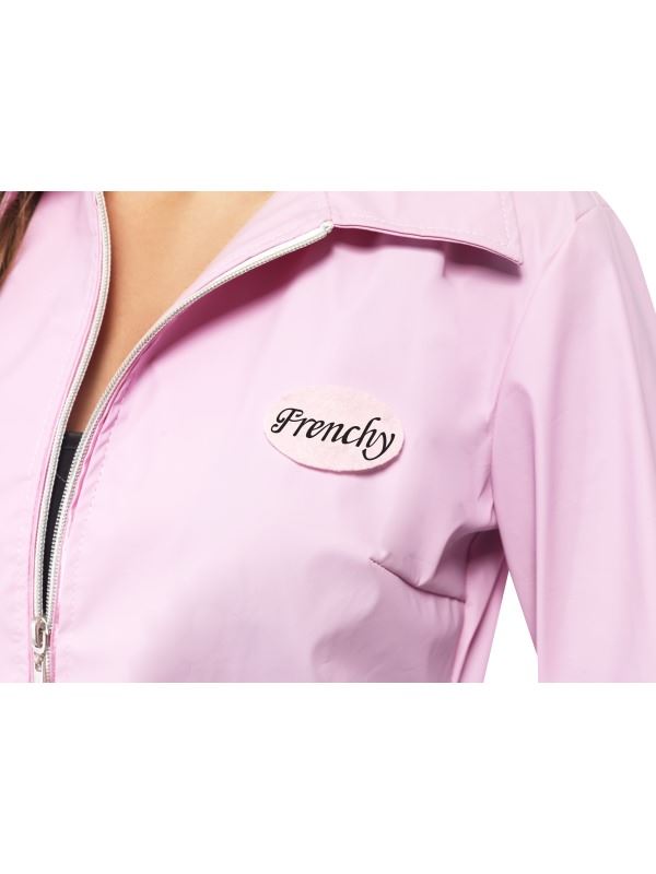 LADIES GREASE DELUXE PINK LADIES JACKET FILM MUSICAL FANCY DRESS COSTUME OUTFIT