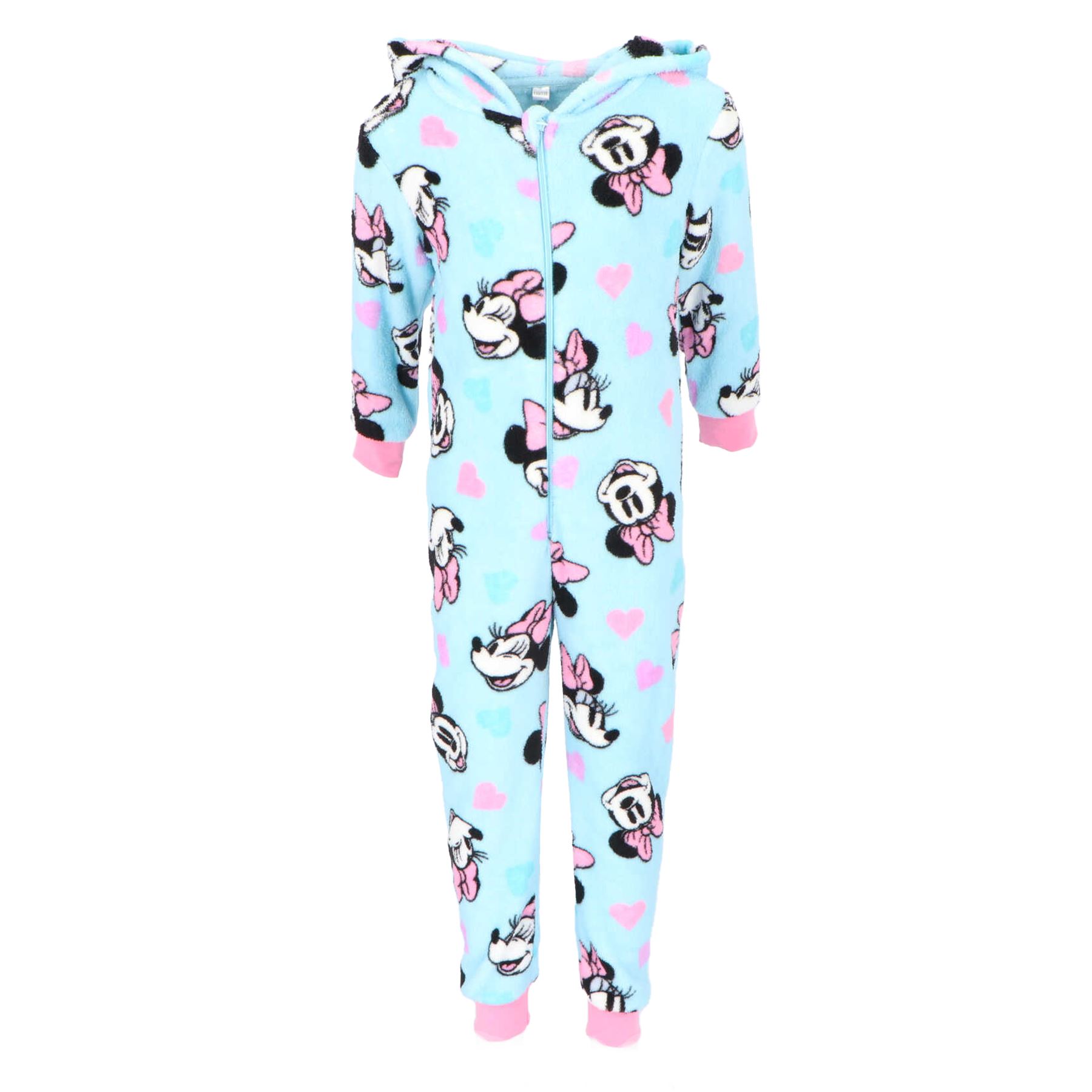 Kids All In One Fleece Pyjamas Girls/Boys Childrens Jumpsuit 2-13 Years - Picture 50 of 53