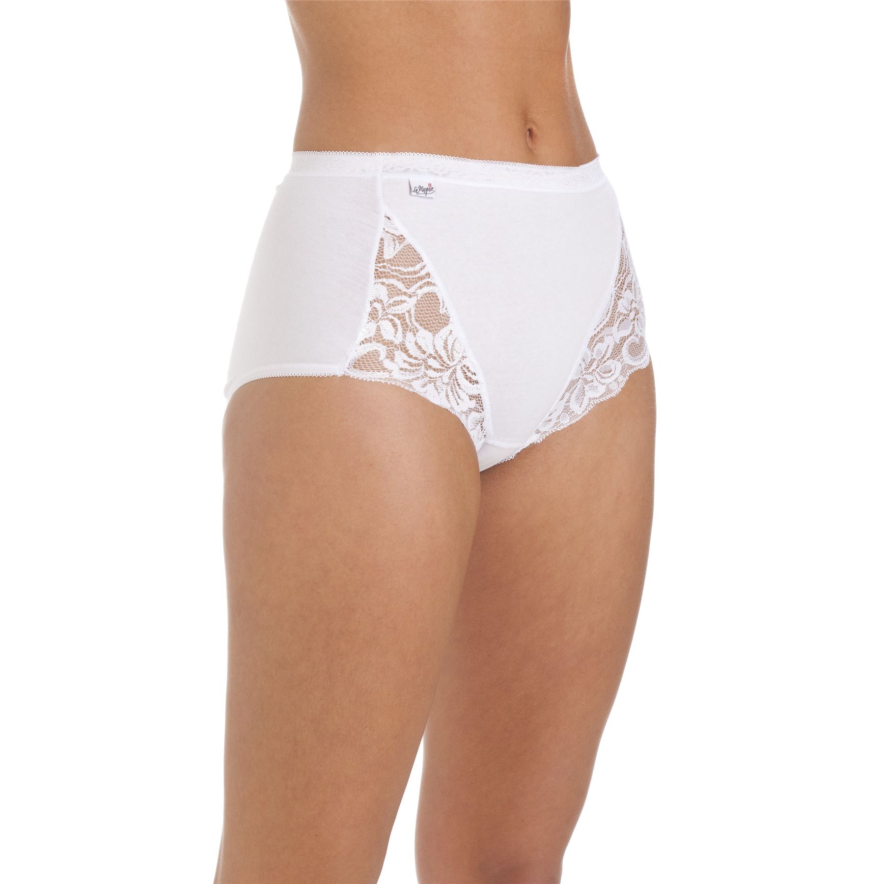 La Marquise Ladies Cotton Rich Maxi Briefs Full Coverage Knickers 3 Pair Pack - Picture 28 of 29
