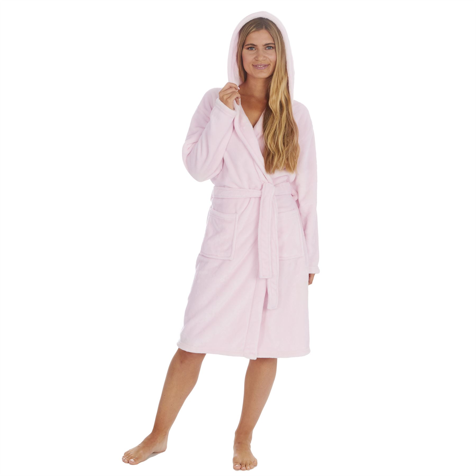 Womens Dressing Gown Robe Ladies Girls Super Soft Fleece Bathrobe Size 8 - 32 - Picture 64 of 83