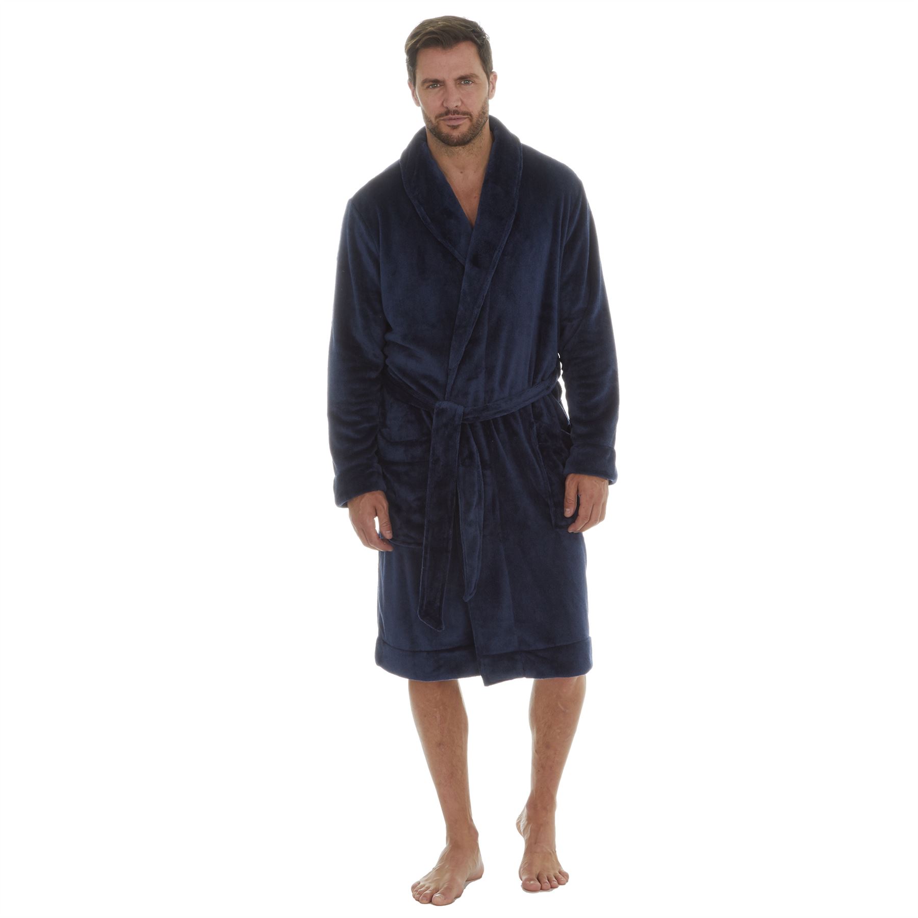 Vestido de lana de lujo para hombre súper suave manga larga cálido abrigo para casa - Imagen 20 de 22