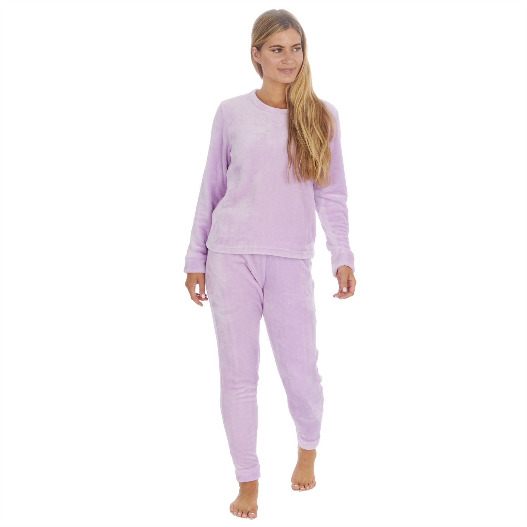 Juego de pijamas de lana de franela brillante para mujer/damas talla 8-22 - Imagen 34 de 49