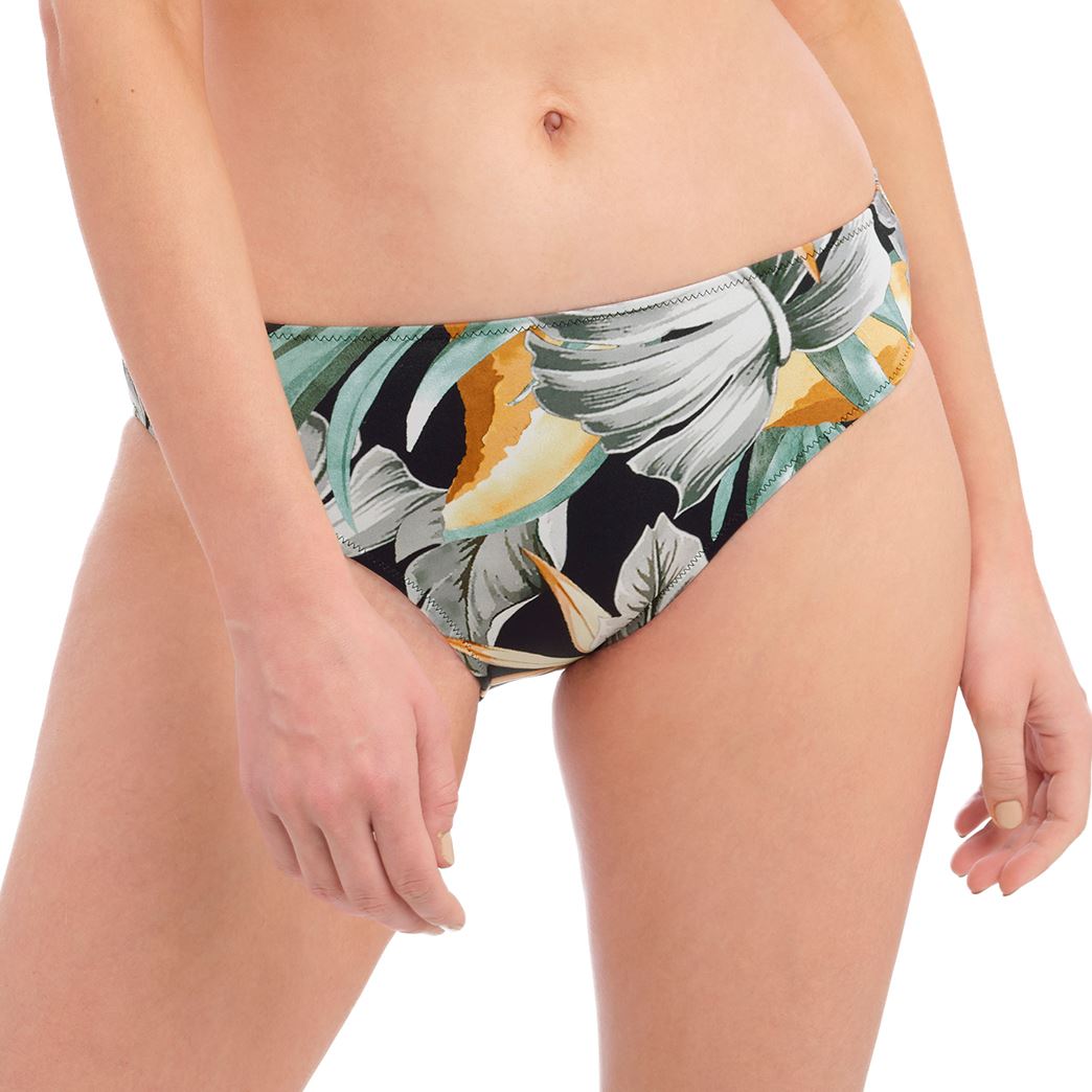 Fantasie Swimwear Bamboo Grove Mid Rise Bikini Brief Bottoms Jet 501672 - Picture 4 of 6