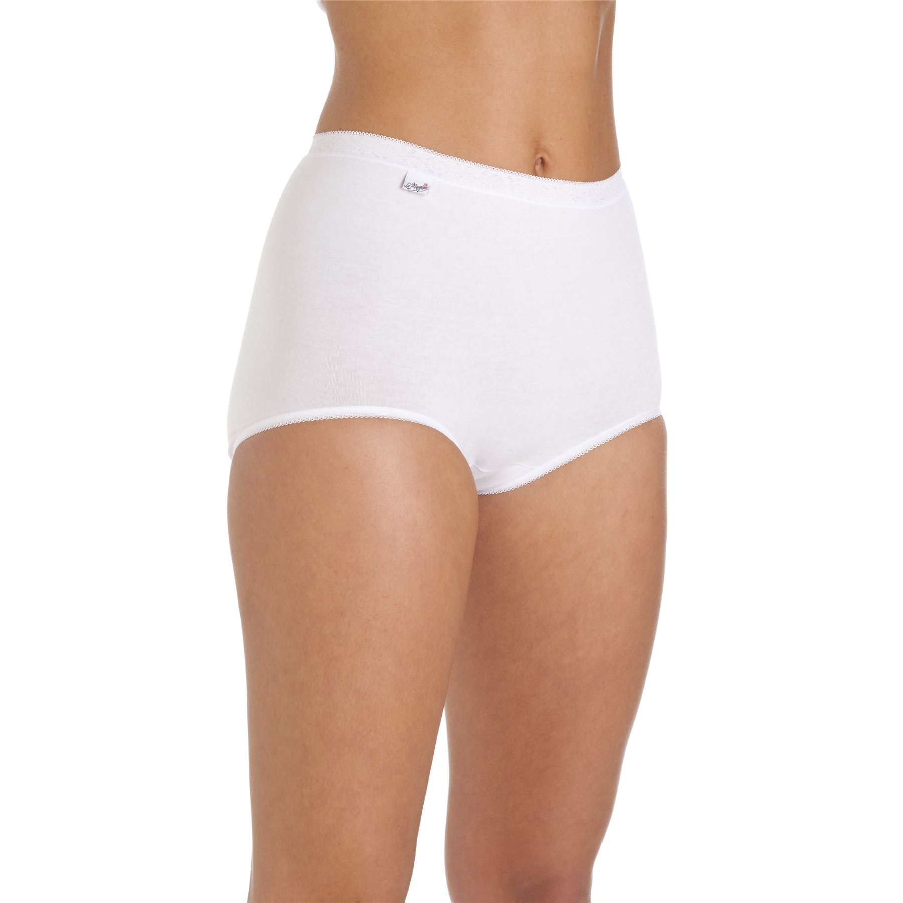 La Marquise Ladies Cotton Rich Maxi Briefs Full Coverage Knickers 3 Pair Pack - Picture 25 of 29