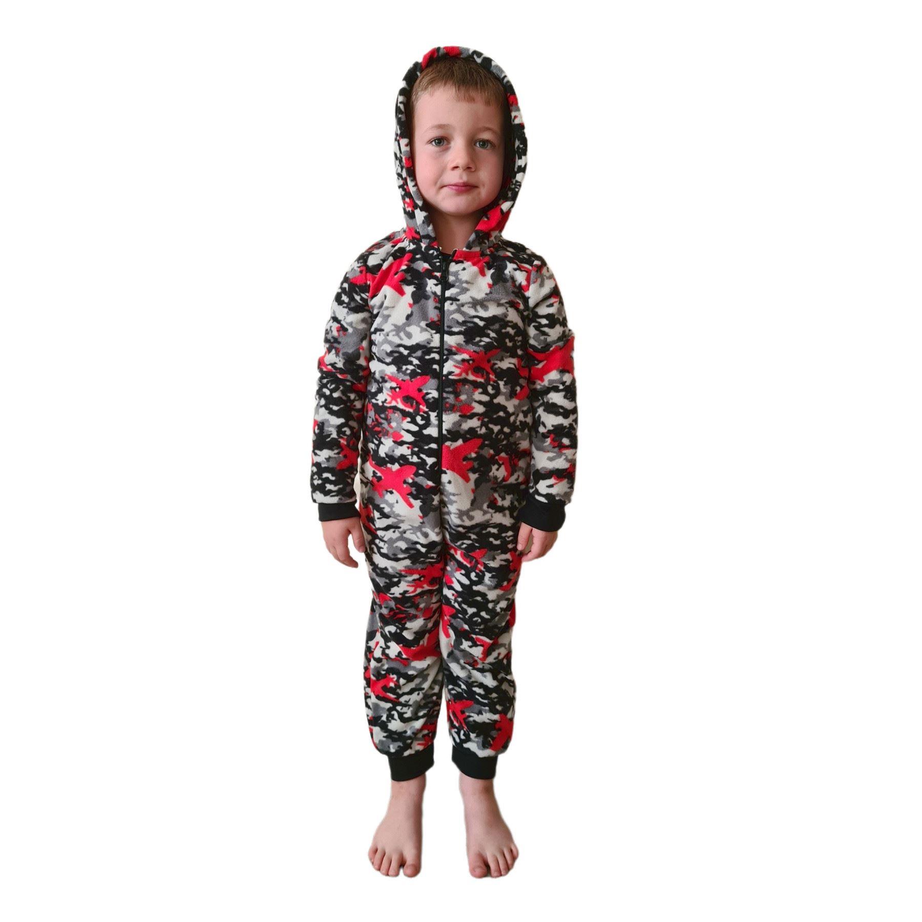 Kids All In One Fleece Pyjamas Girls/Boys Childrens Jumpsuit 2-13 Years - Picture 28 of 53