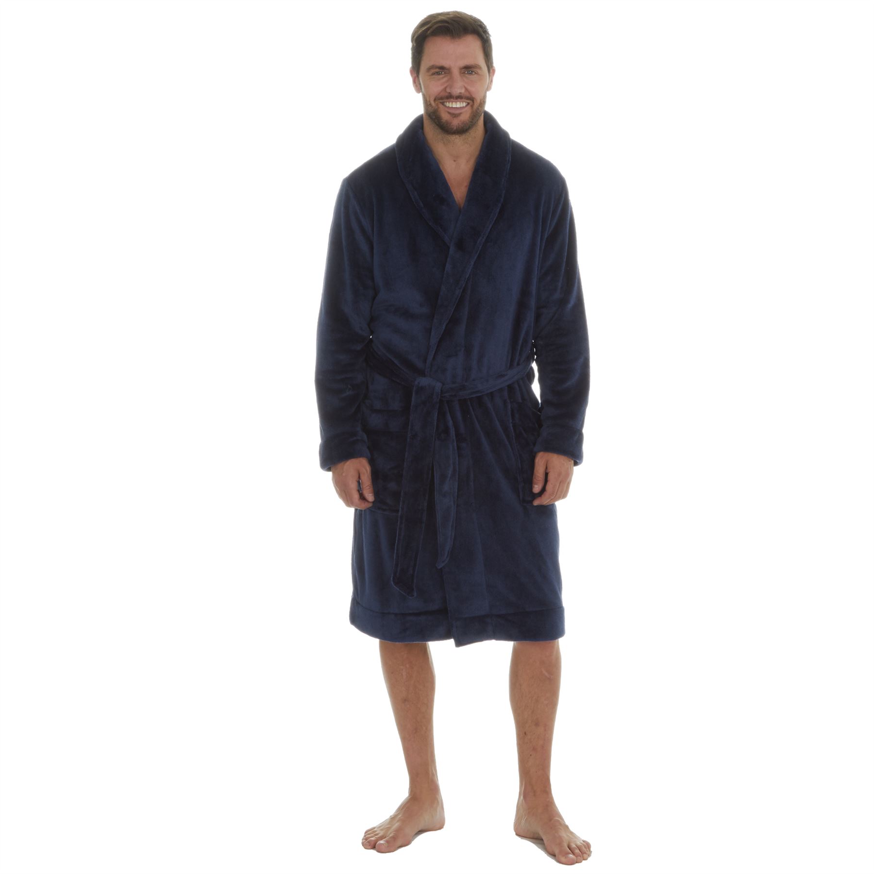 Vestido de lana de lujo para hombre súper suave manga larga cálido abrigo para casa - Imagen 21 de 22