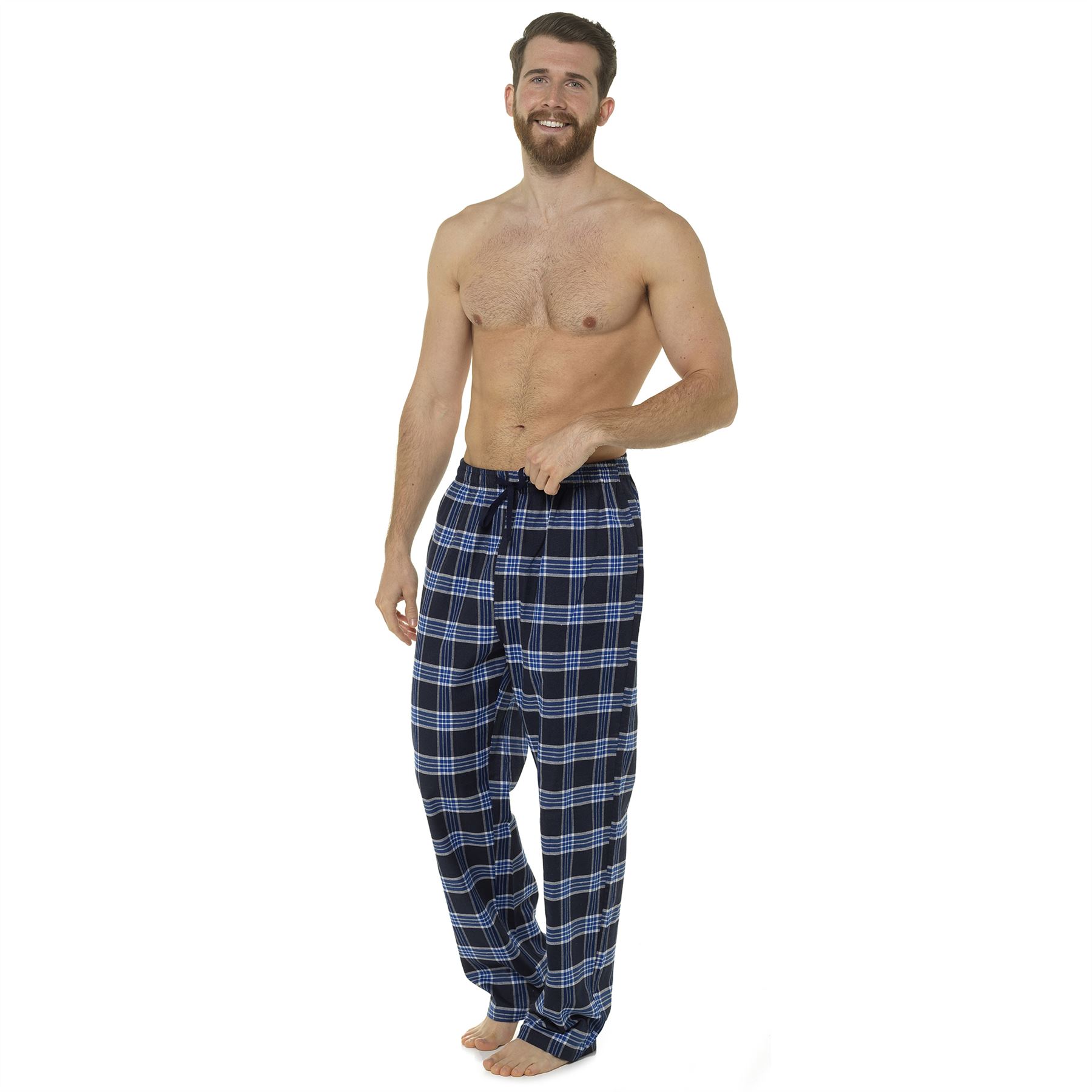 Pantalones de salón ligeros tejidos de polialgodón para hombre talla M-XXL - Imagen 2 de 5