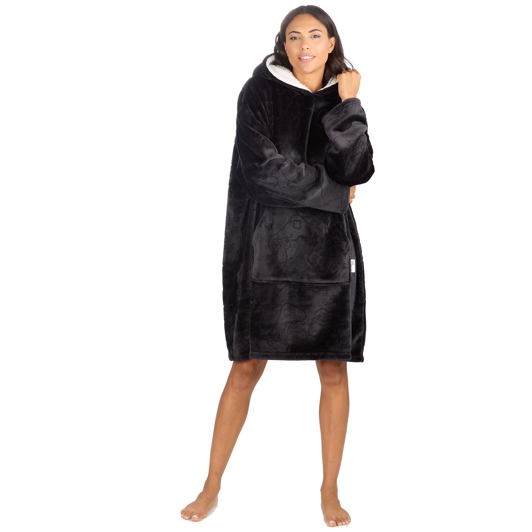 Hombres Mujeres Sudadera con Capucha de Gran Tamaño Polar Manta con Capucha Adulto Juego Jugador Bata Camuflada - Imagen 23 de 48