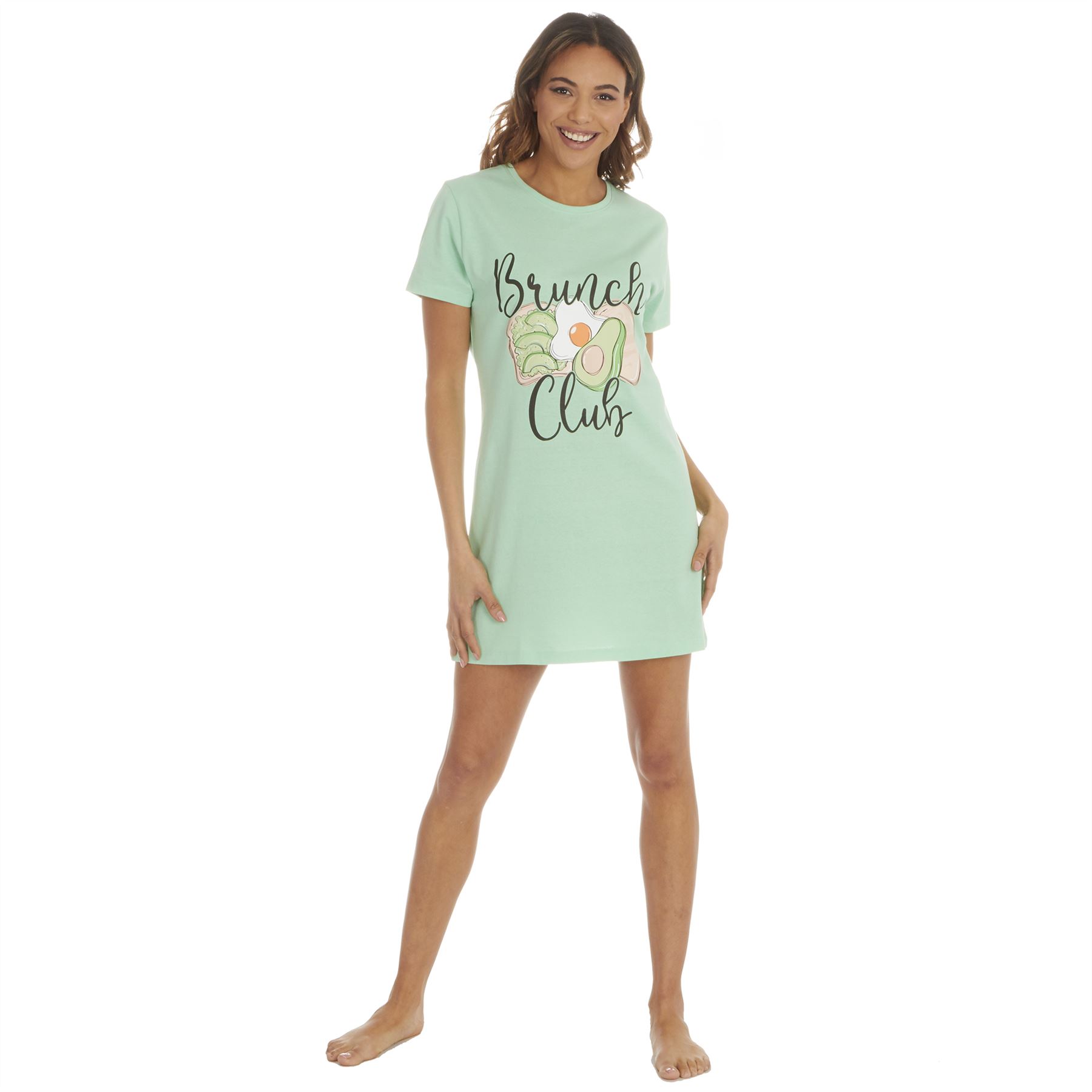 Damen/Damen Slogan Nachtkleid Nachthemd S-XL Größe 8-22 - Bild 5 von 10