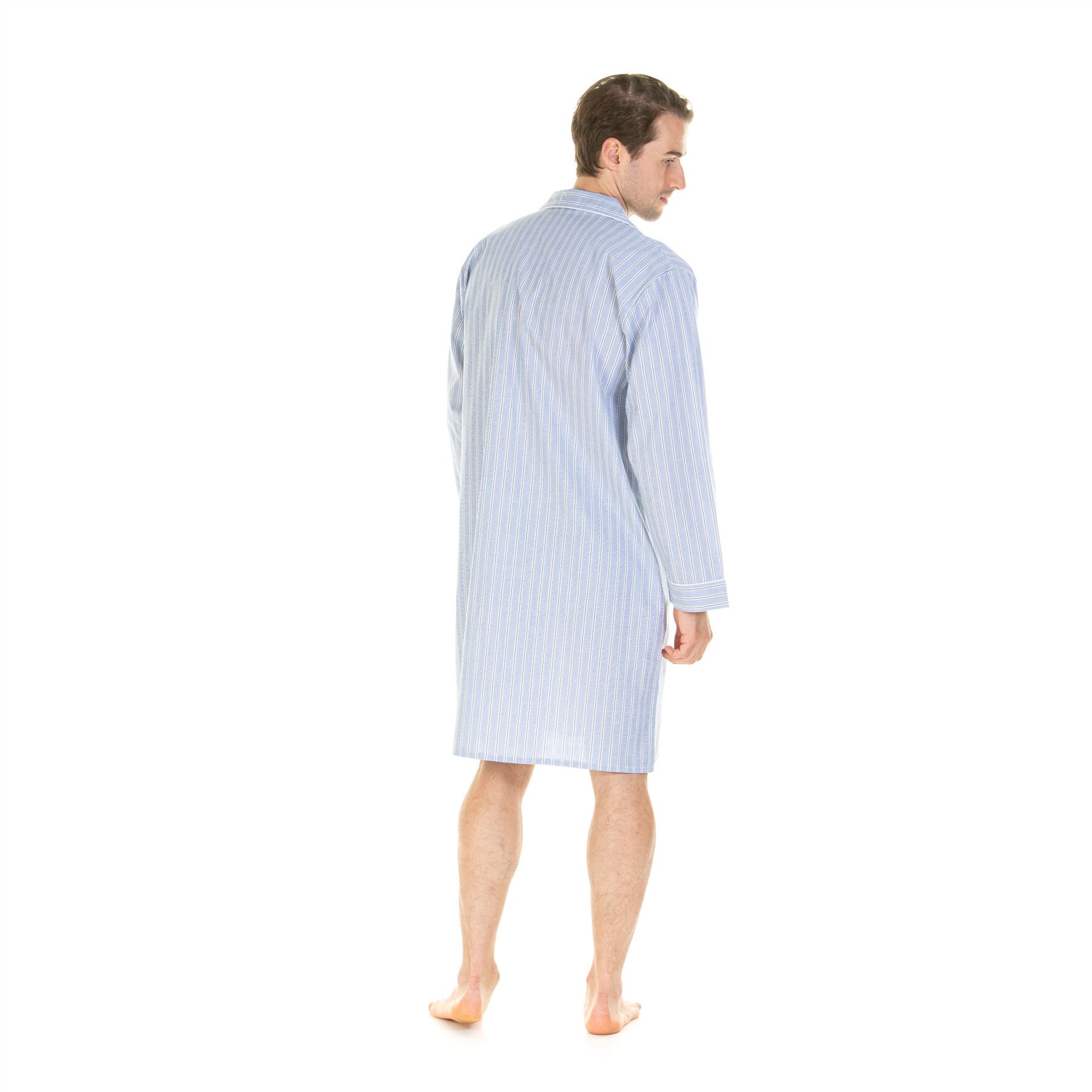 Camisón Haigman Para Hombre Manga Larga 100% Algodón Cuadros/Rayas Talla M, L, XL, XXL - Imagen 17 de 17