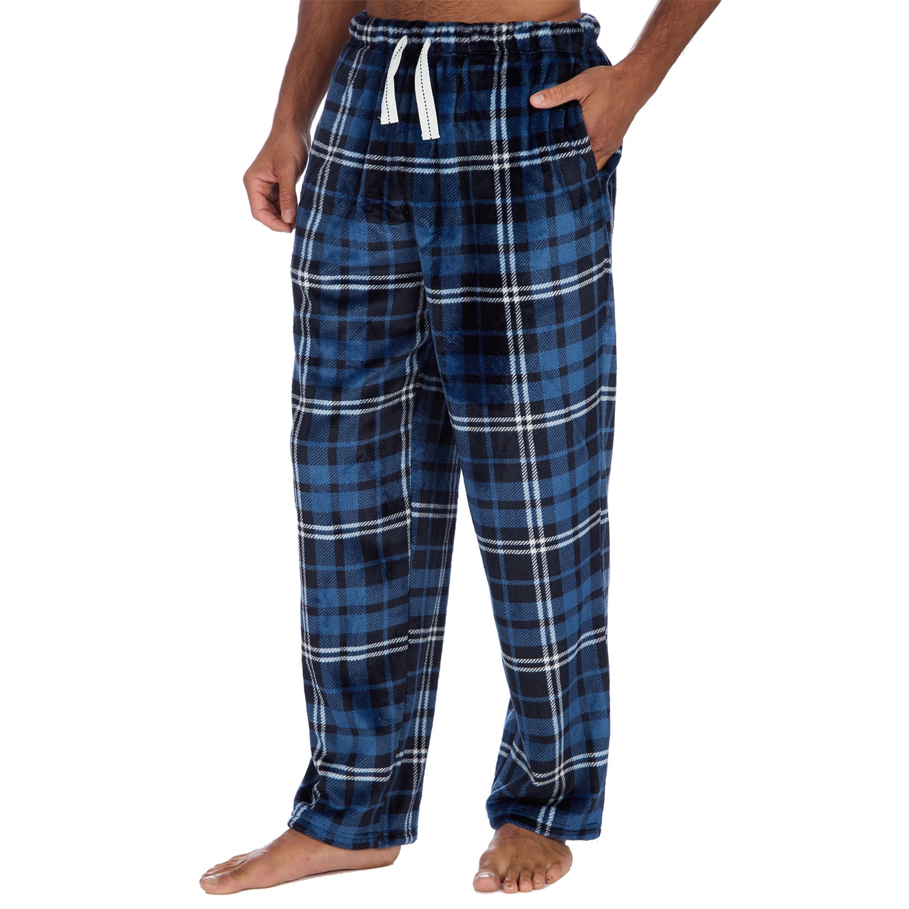 Mens Fleece Pyjama Bottoms Lounge Pants PJs Gaming Check Size S-XXL - Picture 36 of 51