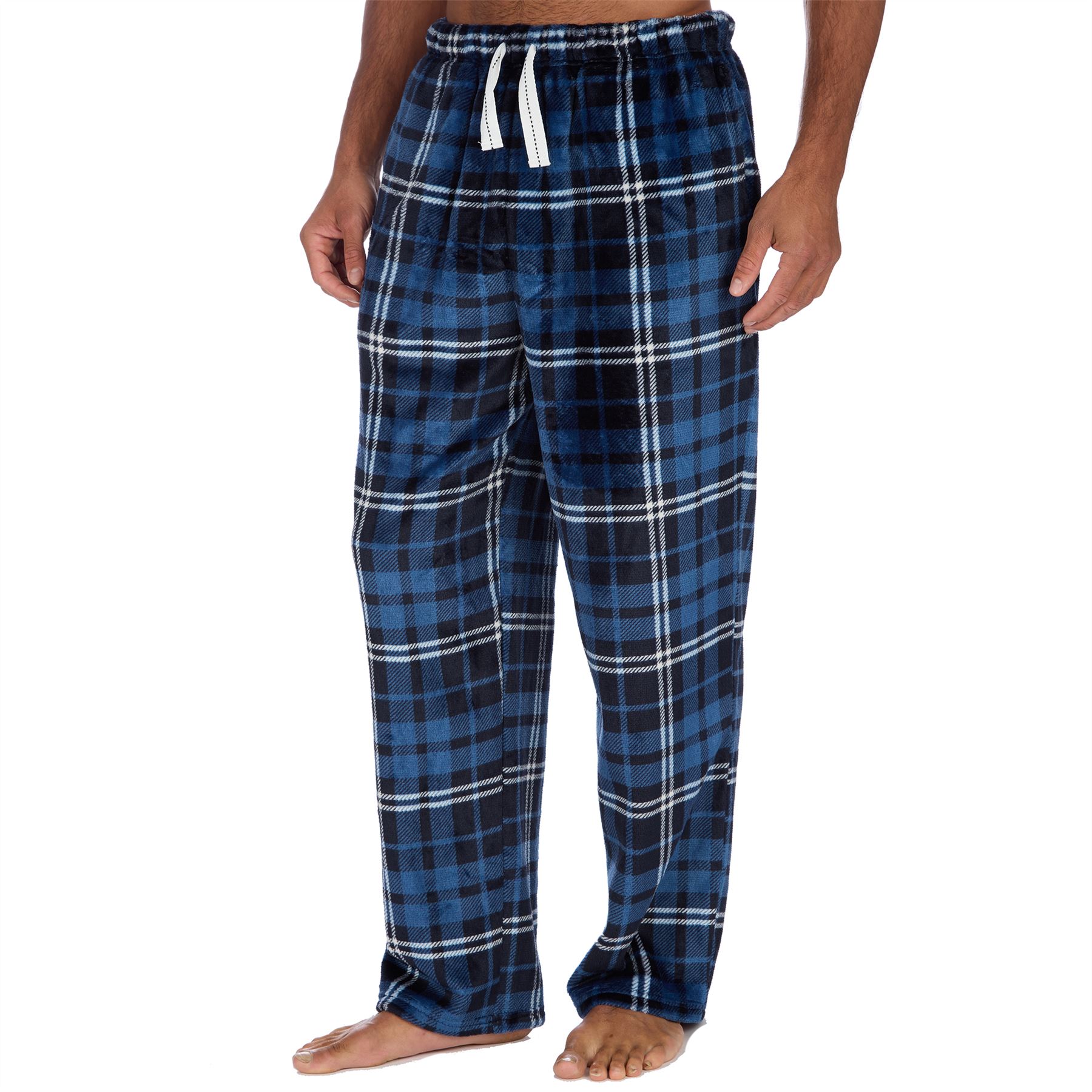 Mens Fleece Pyjama Bottoms Lounge Pants PJs Gaming Check Size S-XXL - Picture 38 of 51