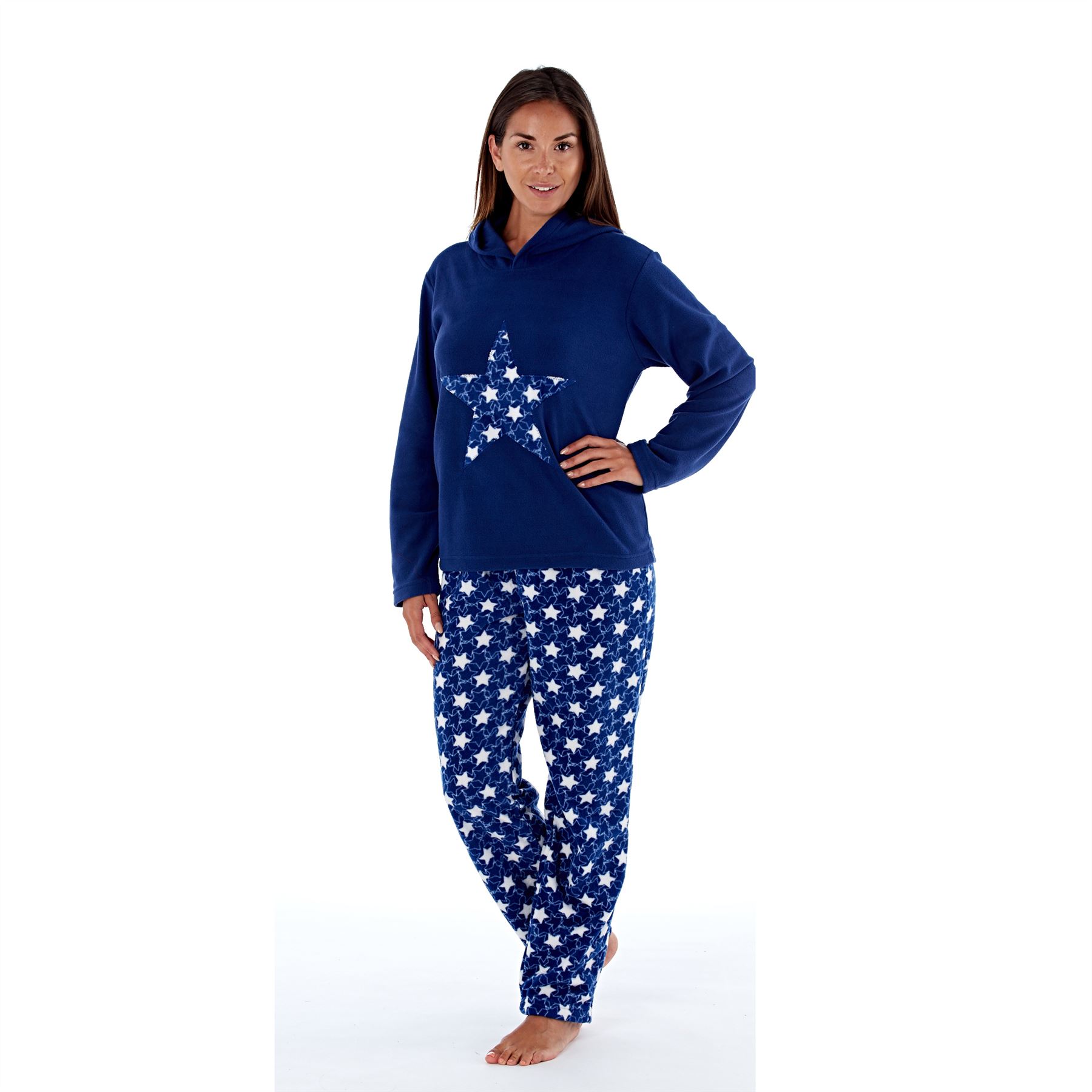 Womens/Ladies Fleece Thermal Pyjamas Pyjama PJs Winter Nightwear Set Size 8-22 | eBay
