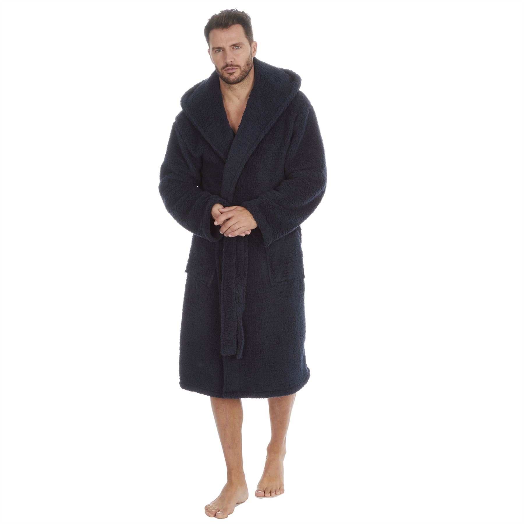 Para Hombres Cálido Vestido de Lanza Grueso Invierno Adultos Borg Vestido de Vestir M-XXL - Imagen 21 de 26