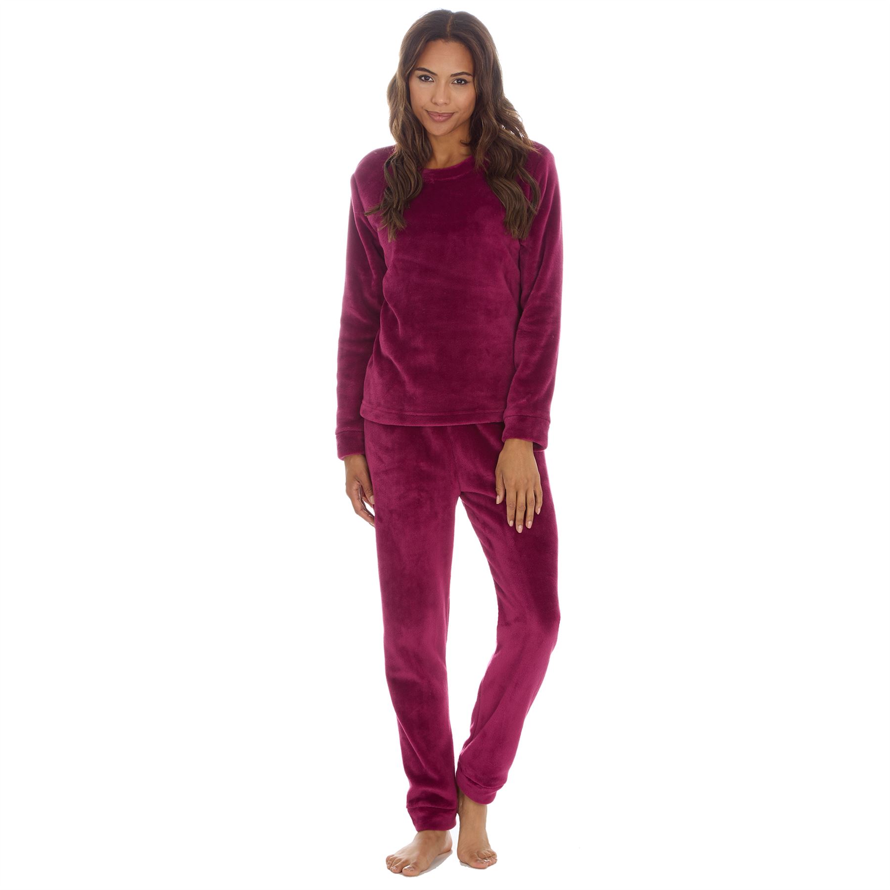 Juego de pijamas de lana de franela brillante para mujer/damas talla 8-22 - Imagen 14 de 49