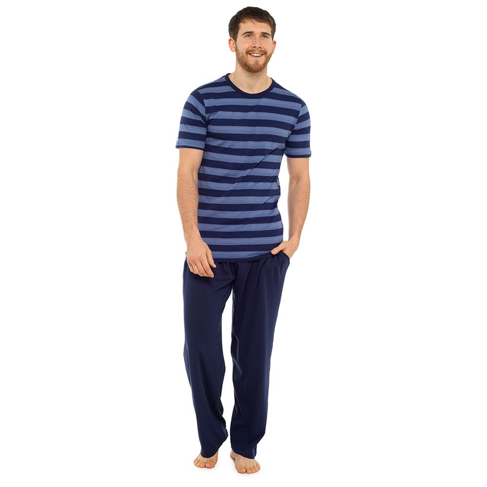 Mens Boys Cotton Pyjamas Short/Long Sleeve Nightwear Pyjama Set PJs Size M-XXL - Picture 12 of 29