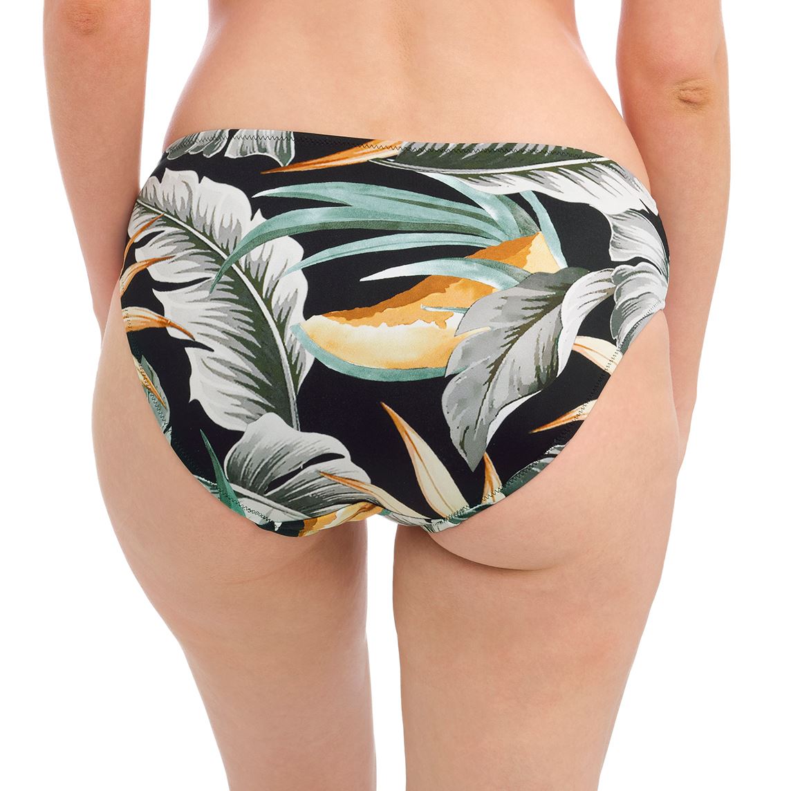 Fantasie Swimwear Bamboo Grove Mid Rise Bikini Brief Bottoms Jet 501672 - Picture 5 of 6