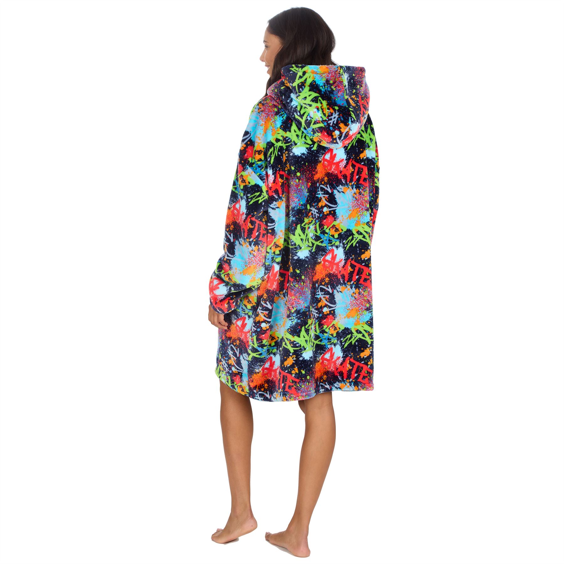 Hombres Mujeres Sudadera con Capucha de Gran Tamaño Polar Manta con Capucha Adulto Juego Jugador Bata Camuflada - Imagen 43 de 48