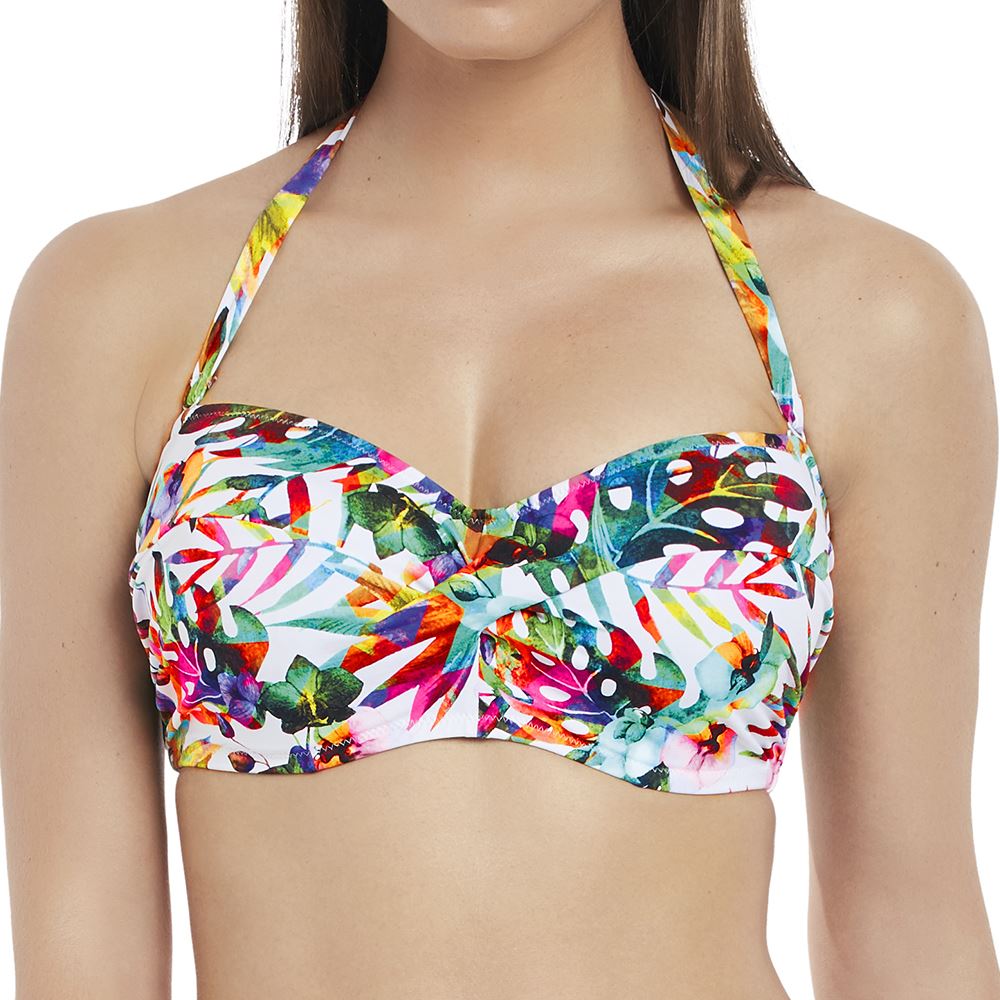 Fantasie Swimwear Margarita Island Twist Bandeau/Strapless Bikini Top Multi 6388 - Picture 7 of 8