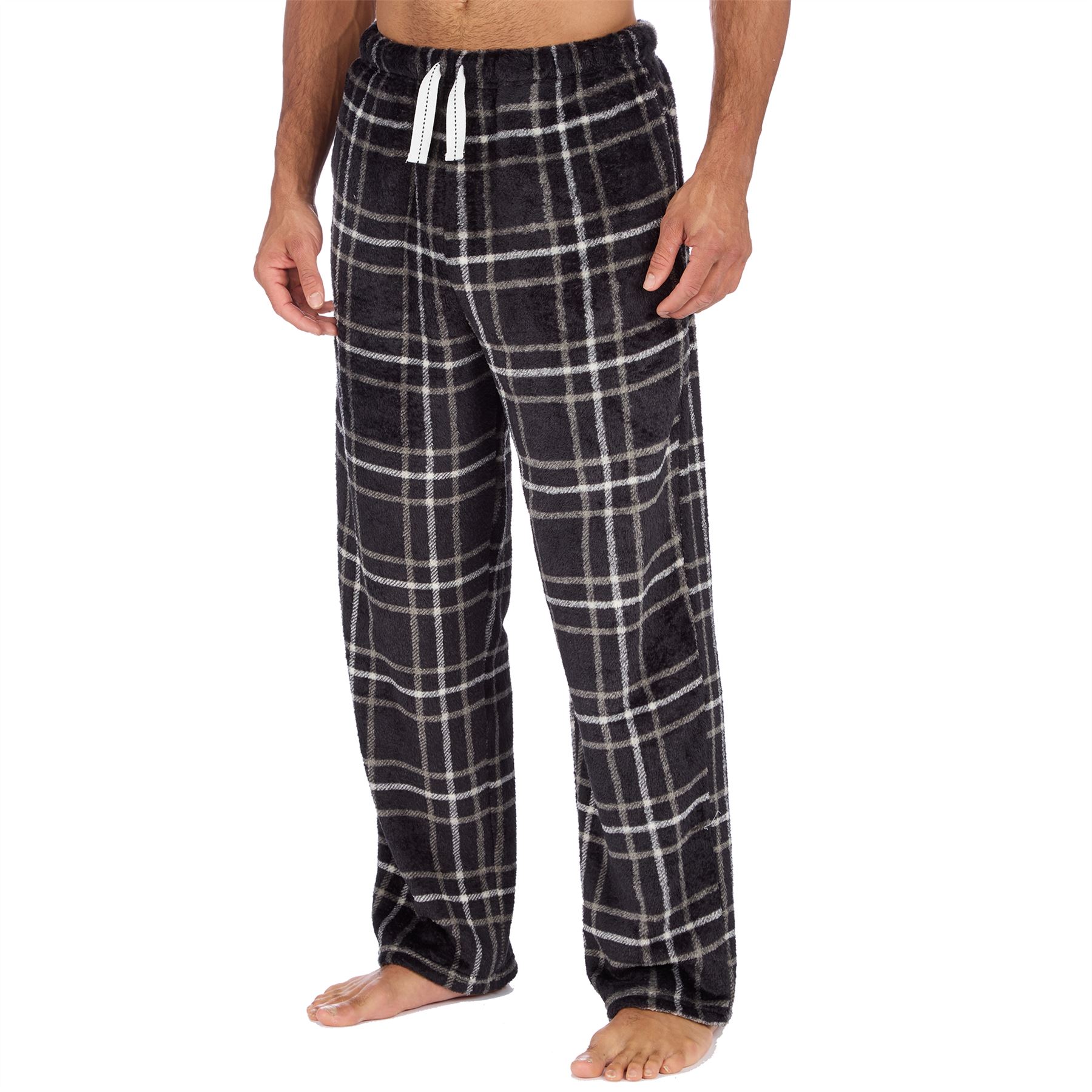 Mens Fleece Pyjama Bottoms Lounge Pants PJs Gaming Check Size S-XXL - Picture 15 of 51