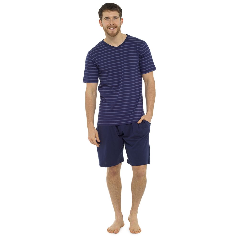 Mens Boys Cotton Pyjamas Short/Long Sleeve Nightwear Pyjama Set PJs Size M-XXL - Picture 23 of 29