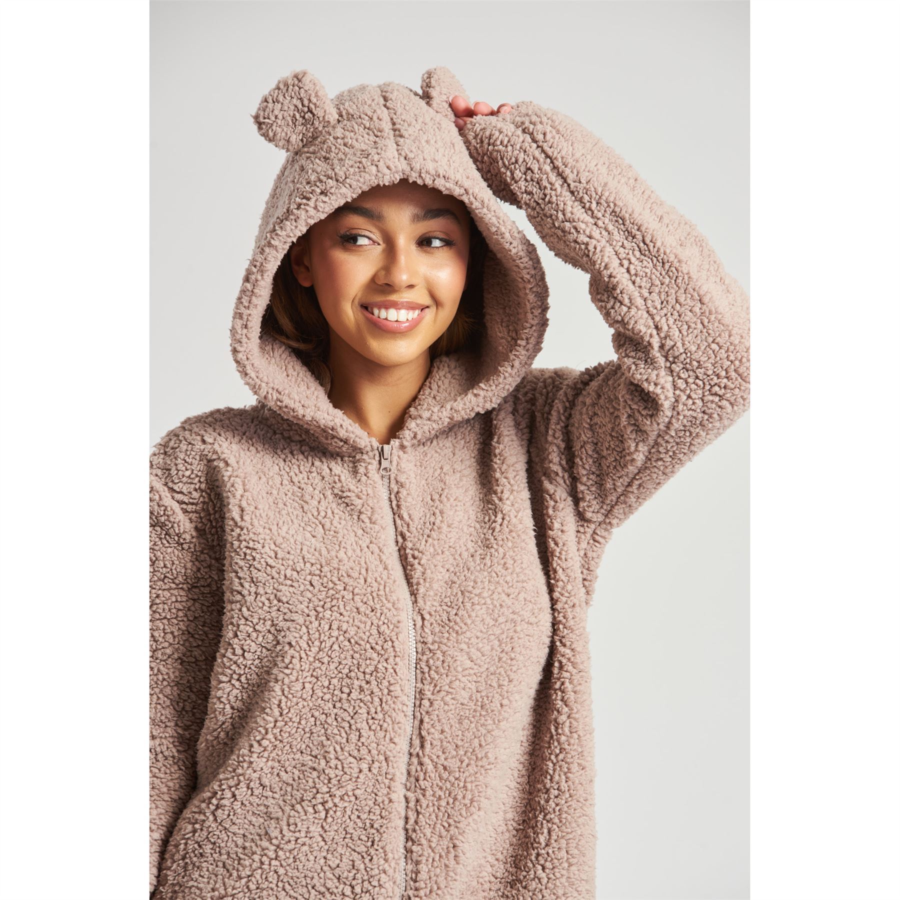 Ladies/Womens/Girls Fleece All In One Pyjamas Outfit Costume Hood Size 6-22 - Picture 47 of 215