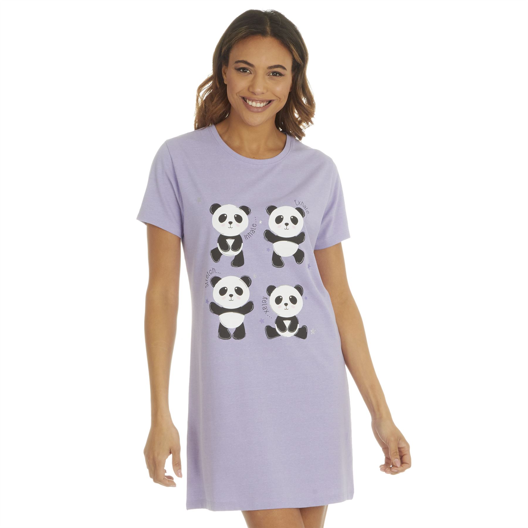 Damen/Damen Slogan Nachtkleid Nachthemd S-XL Größe 8-22 - Bild 10 von 10