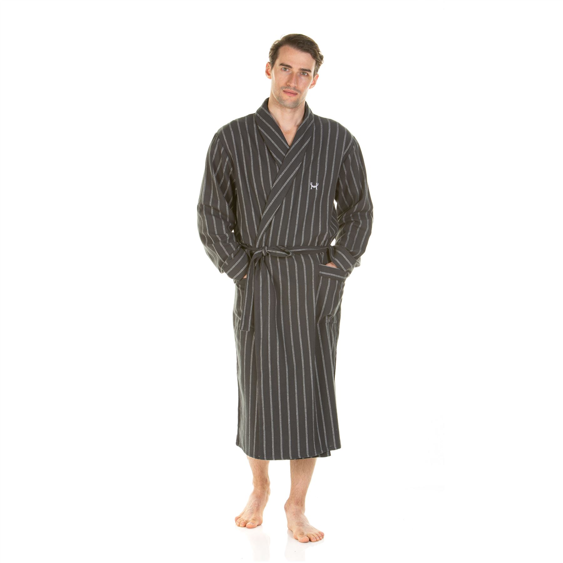 Bata de hombre Haigman 100 % algodón cepillado talla M, L, XL, XXL - Imagen 19 de 24