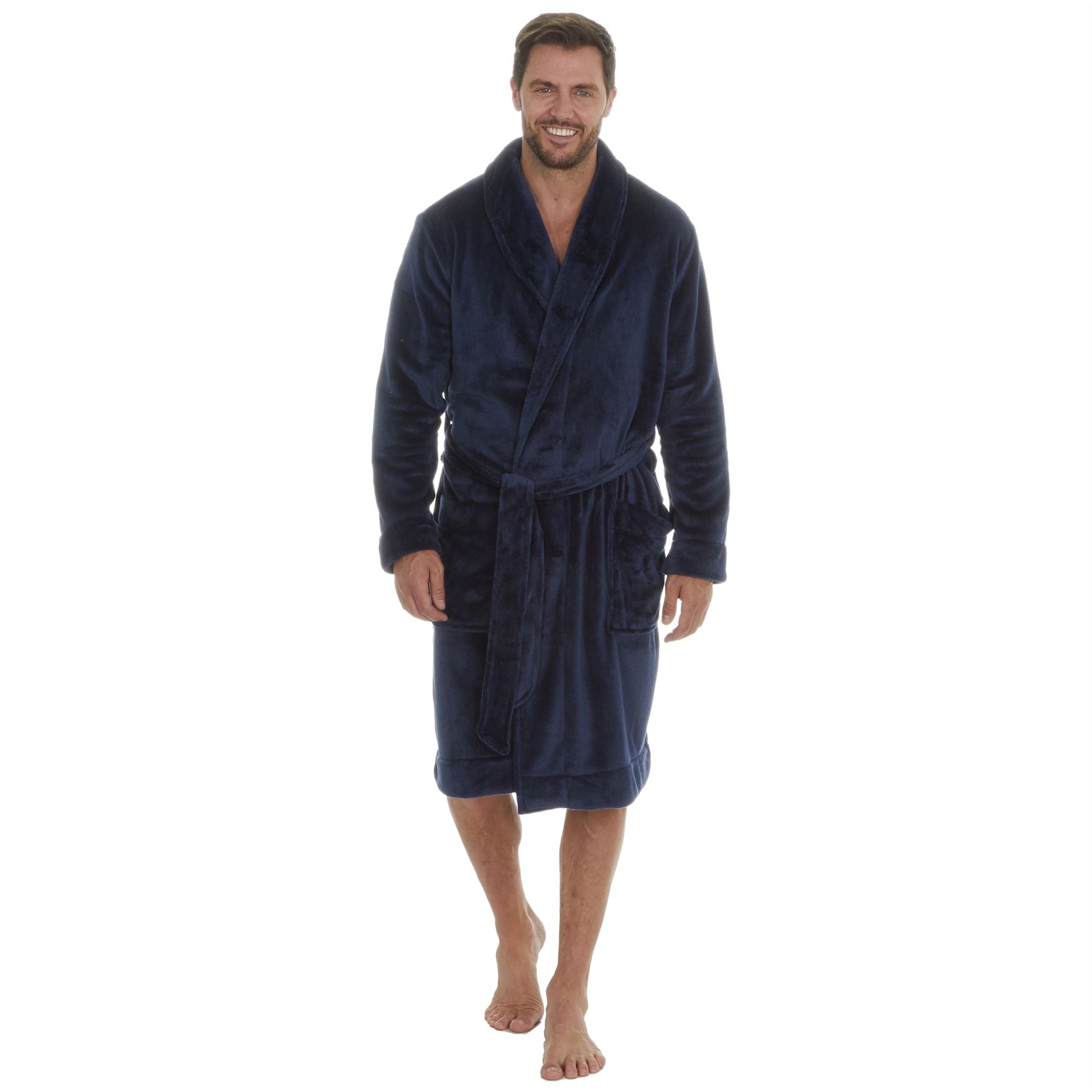 Vestido de lana de lujo para hombre súper suave manga larga cálido abrigo para casa - Imagen 22 de 22