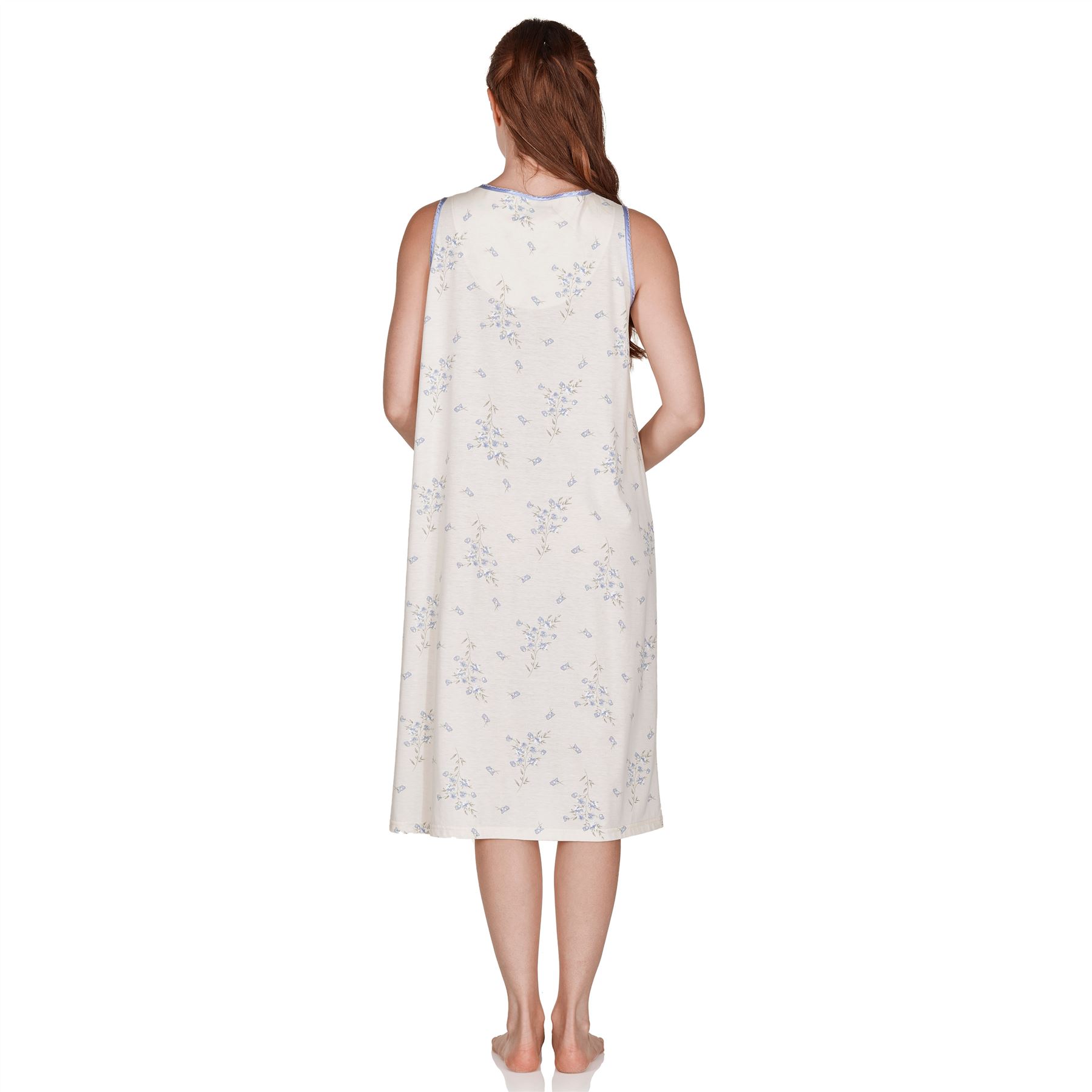 Camisón floral jersey sin mangas para mujer/dama talla 10-20 - Imagen 27 de 27