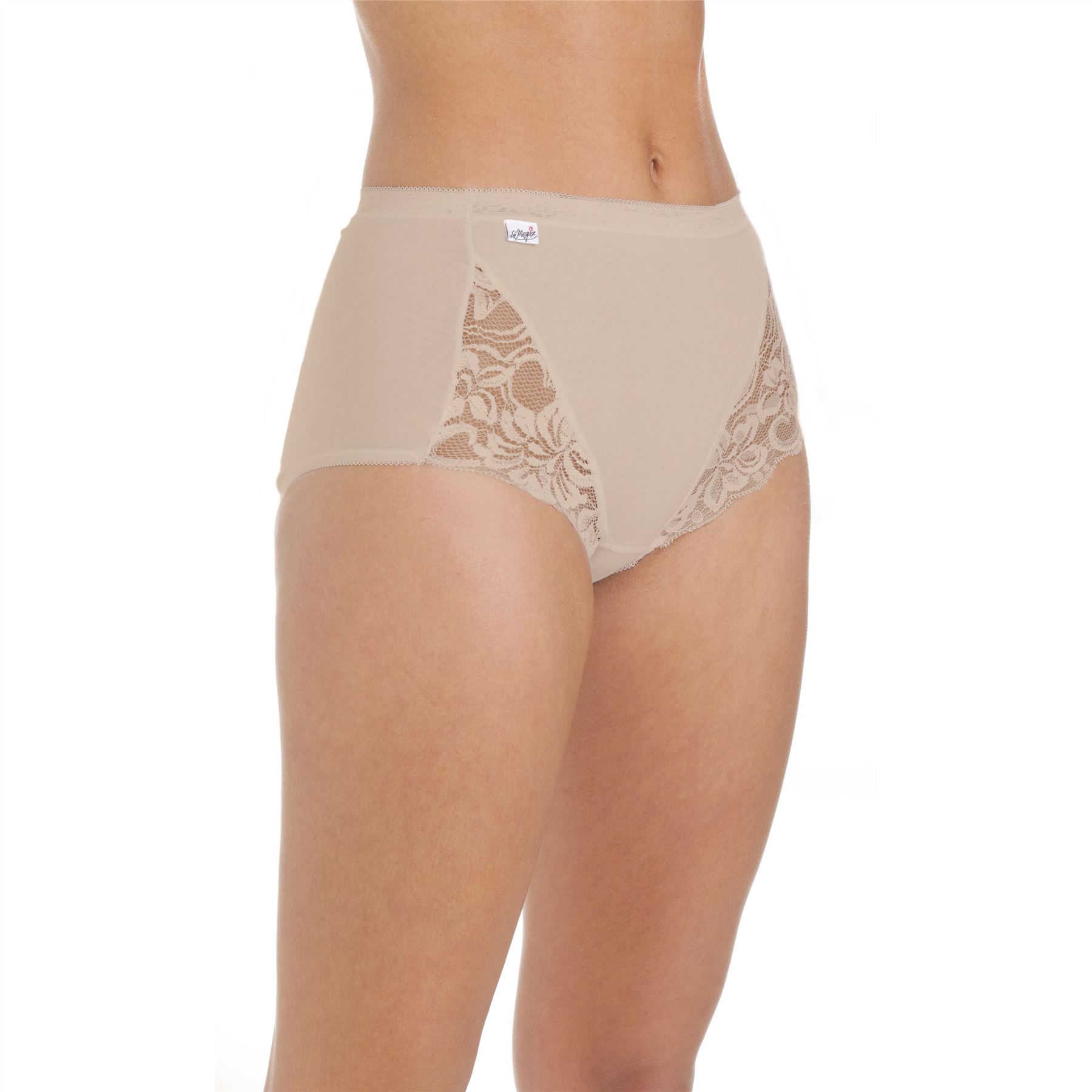 La Marquise Ladies Cotton Rich Maxi Briefs Full Coverage Knickers 3 Pair Pack - Picture 16 of 29