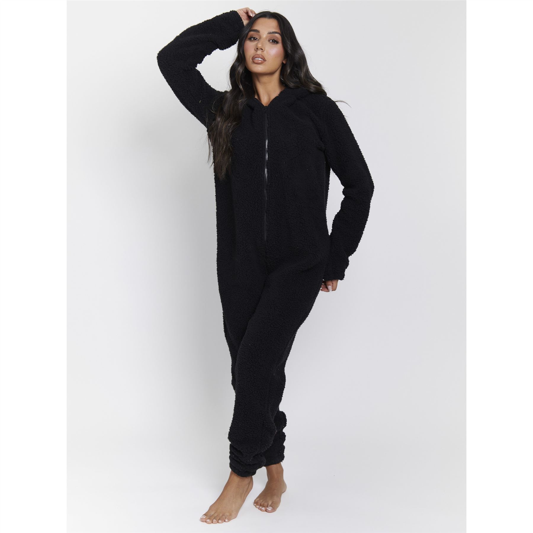 Ladies/Womens/Girls Fleece All In One Pyjamas Outfit Costume Hood Size 6-22 - Picture 21 of 215