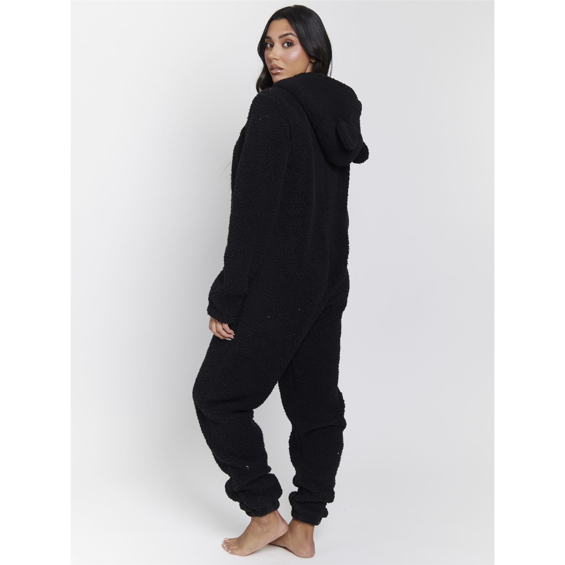 Ladies/Womens/Girls Fleece All In One Pyjamas Outfit Costume Hood Size 6-22 - Picture 23 of 215