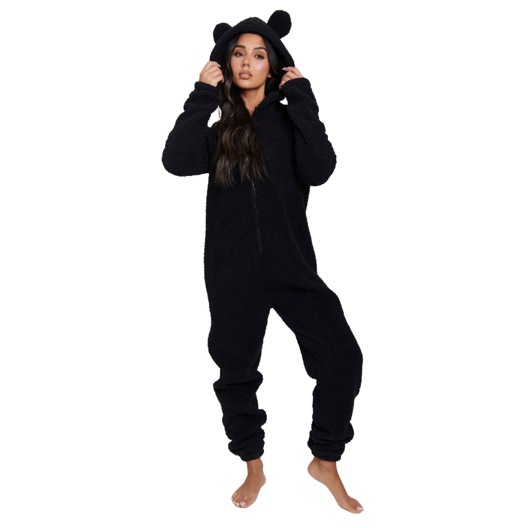 Ladies/Womens/Girls Fleece All In One Pyjamas Outfit Costume Hood Size 6-22 - Picture 20 of 215
