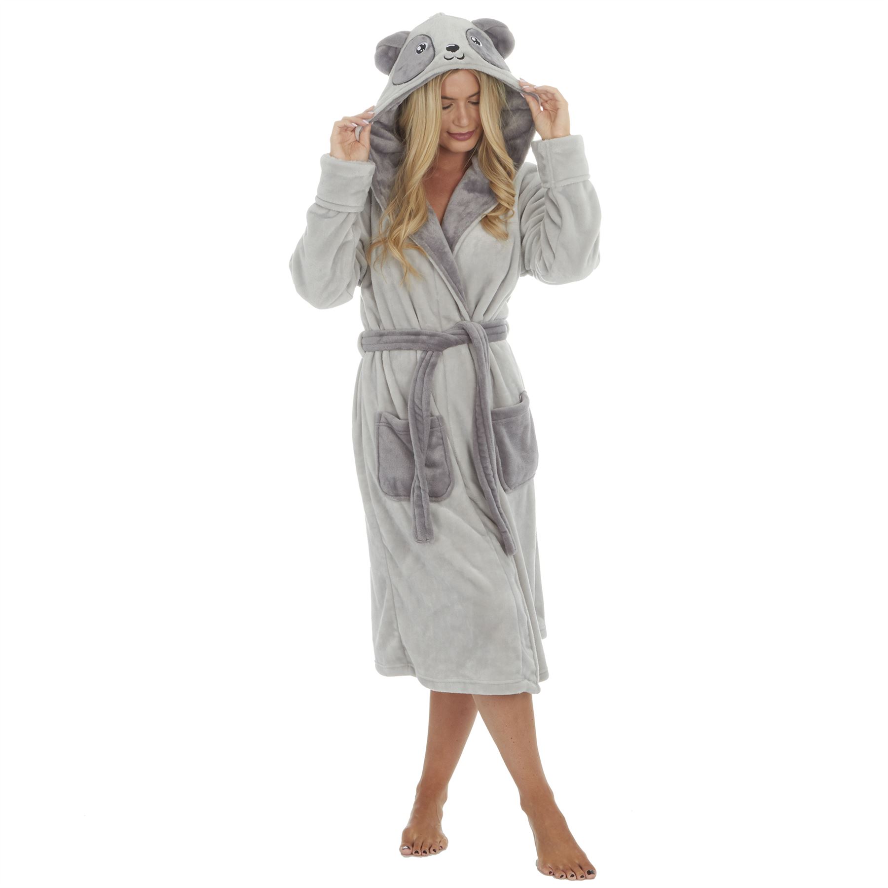 Womens Dressing Gown Robe Ladies Girls Super Soft Fleece Bathrobe Size 8 - 32 - Picture 55 of 83