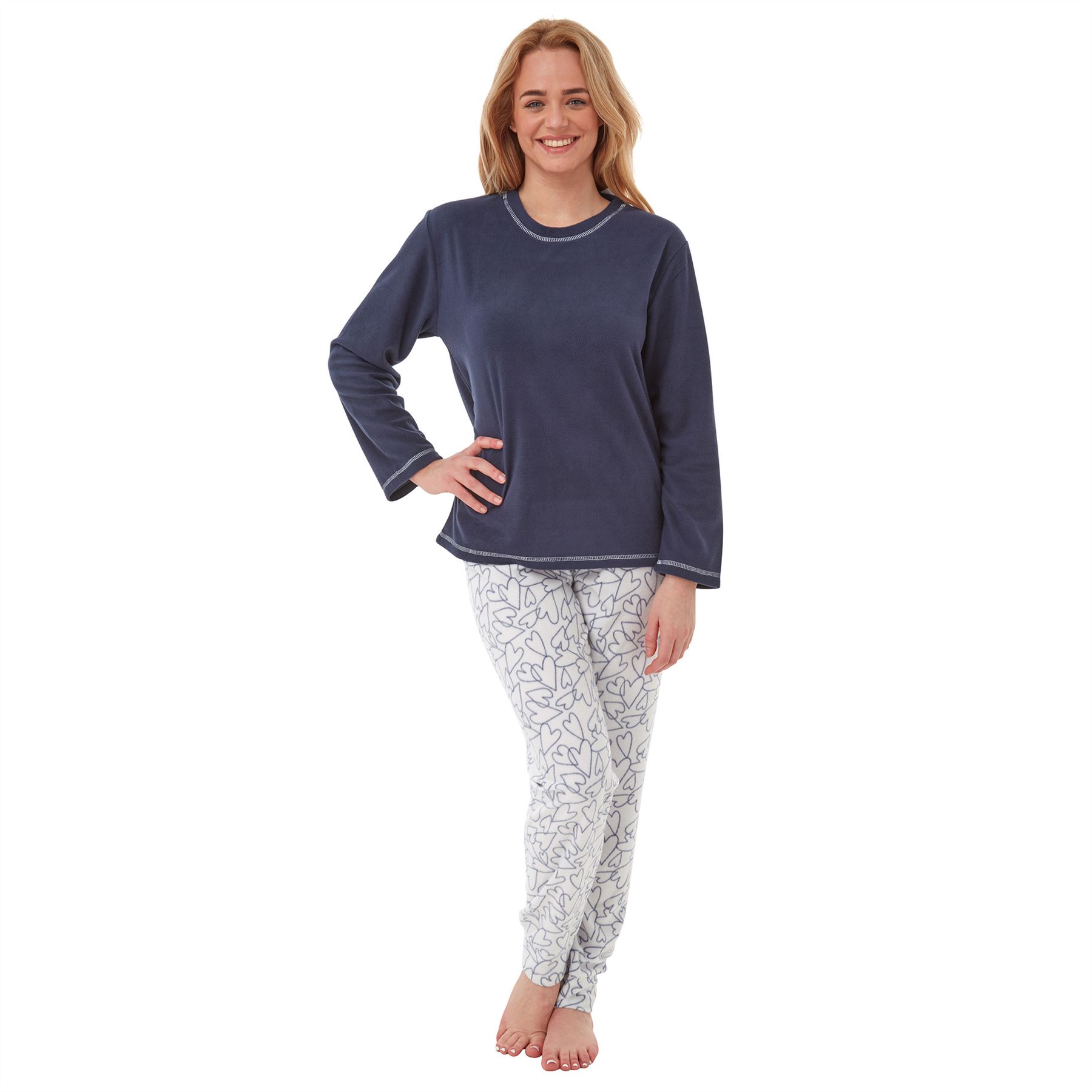 Pijama térmico de lana para mujer/damas pijama PJs invierno juego de ropa de noche talla 8-22 - Imagen 36 de 62