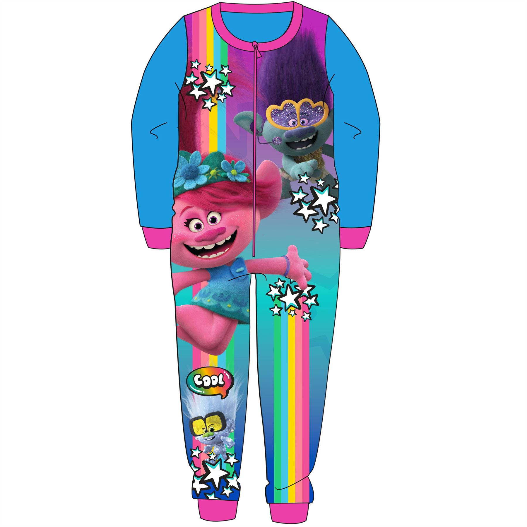 Kids Fleece All in One Boys Girls Character Childrens Pyjamas Age 1-10 Years - Picture 69 of 69