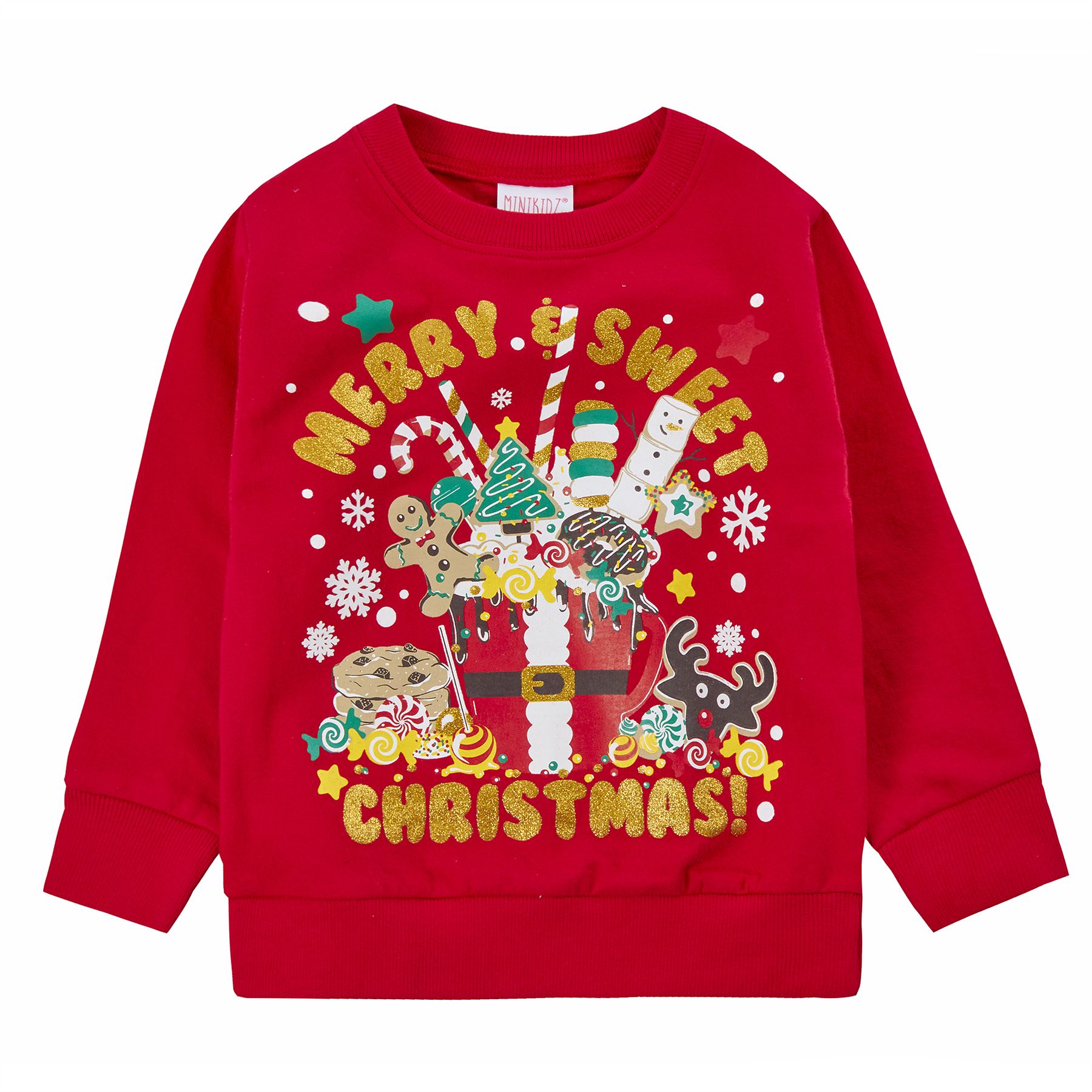 Kids Christmas Jumper Boys Girls Sweatshirt Green/Navy/Red Age 2-13 Years - Picture 33 of 34