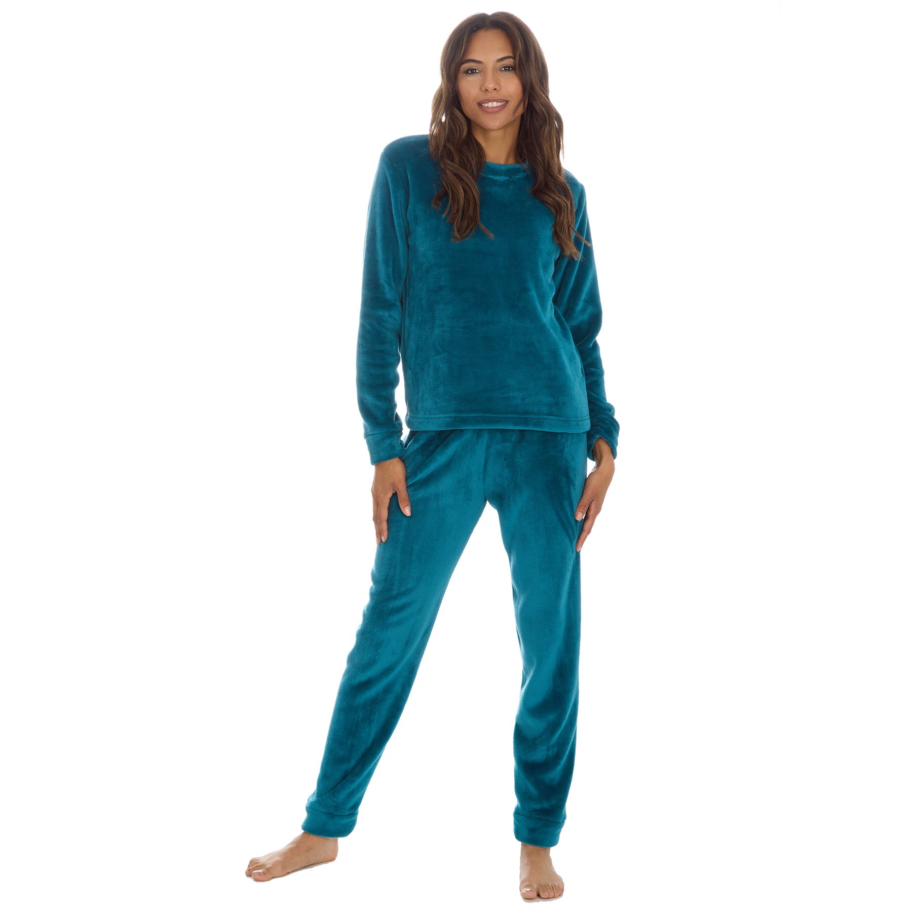Juego de pijamas de lana de franela brillante para mujer/damas talla 8-22 - Imagen 47 de 49