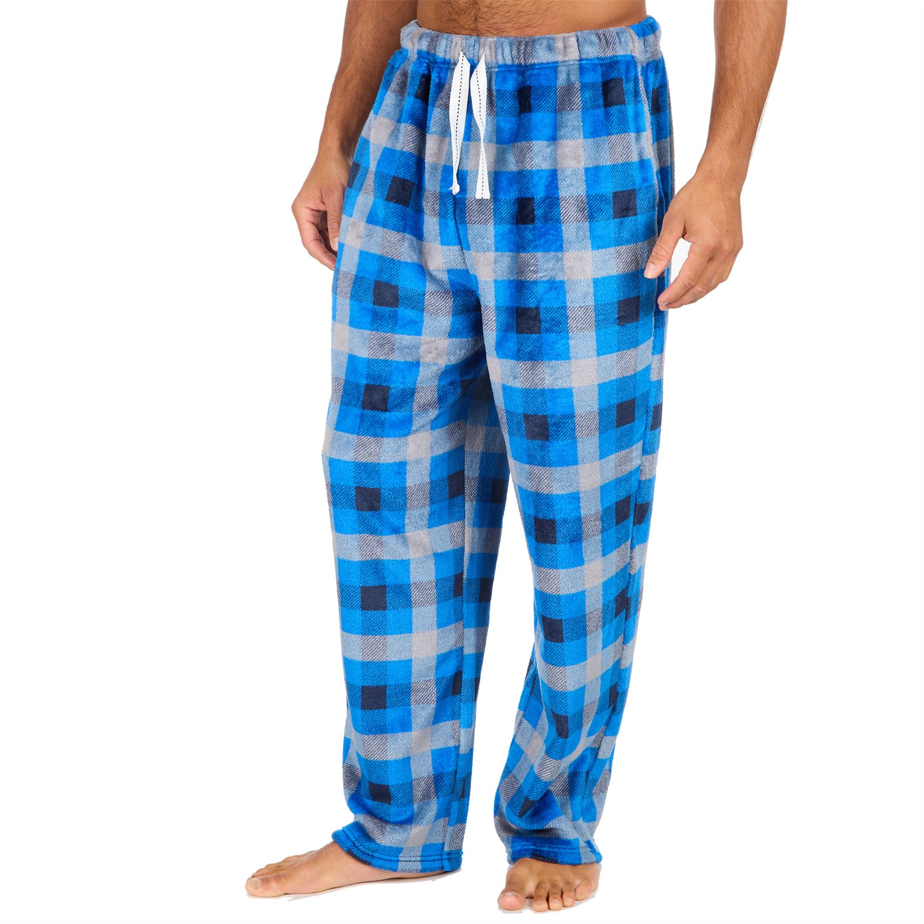 Pantalones de salón de lana para hombre Pantalones de pijama Pijamas Juegos Cuadros Talla S-XXL - Imagen 40 de 41