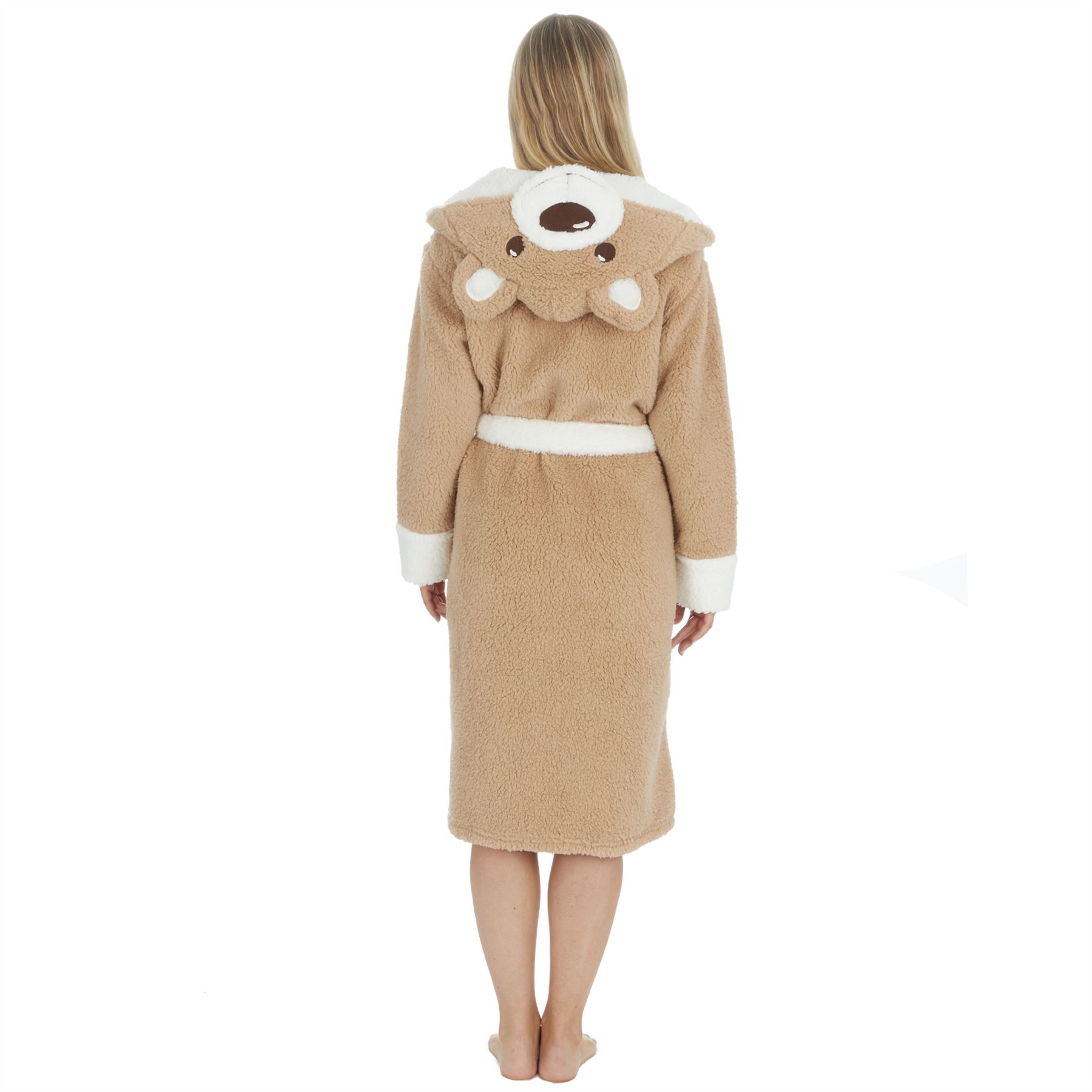 Womens Dressing Gown Robe Ladies Girls Super Soft Fleece Bathrobe Size 8 - 32 - Picture 83 of 83