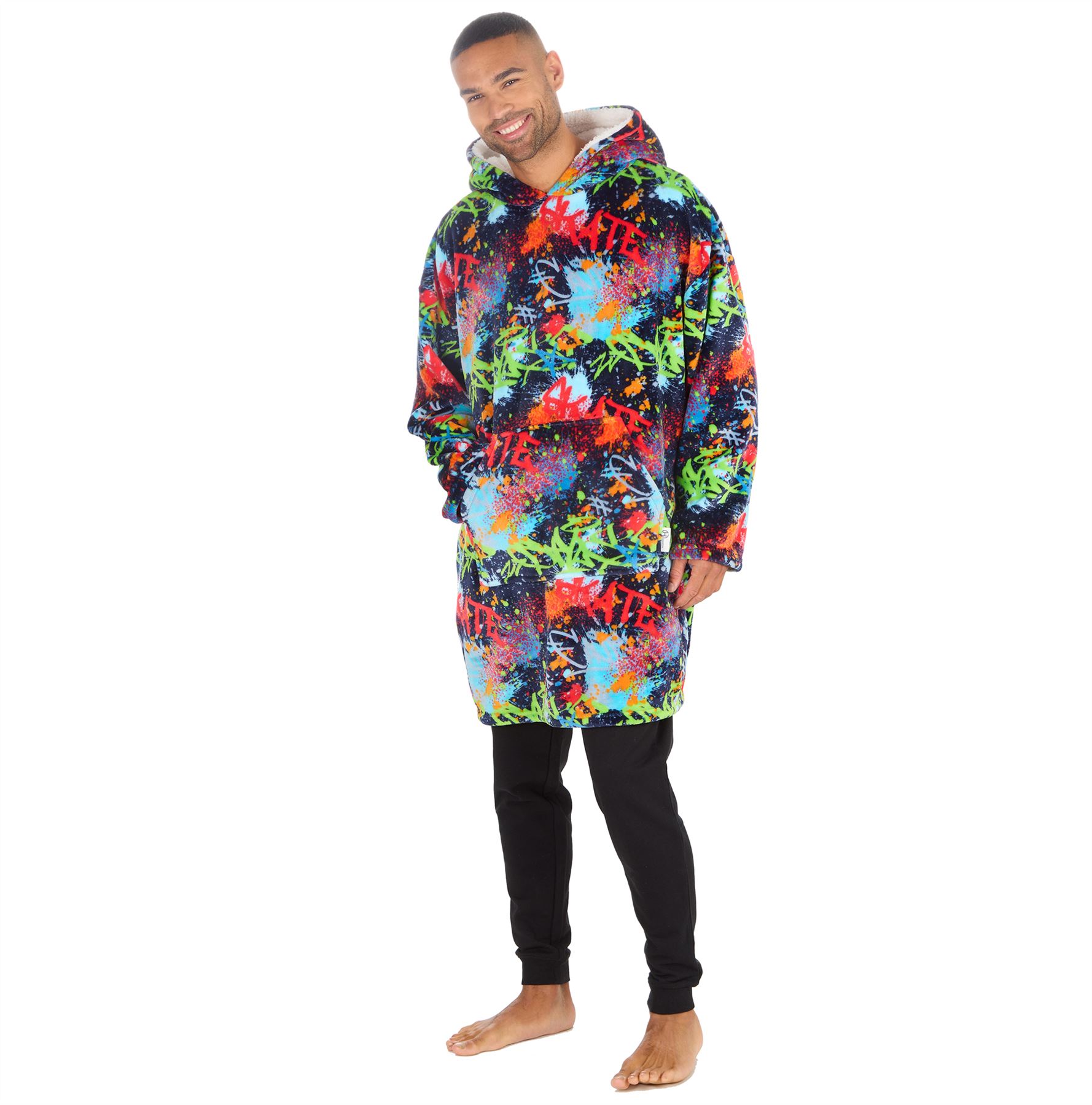 Hombres Mujeres Sudadera con Capucha de Gran Tamaño Polar Manta con Capucha Adulto Juego Jugador Bata Camuflada - Imagen 39 de 48